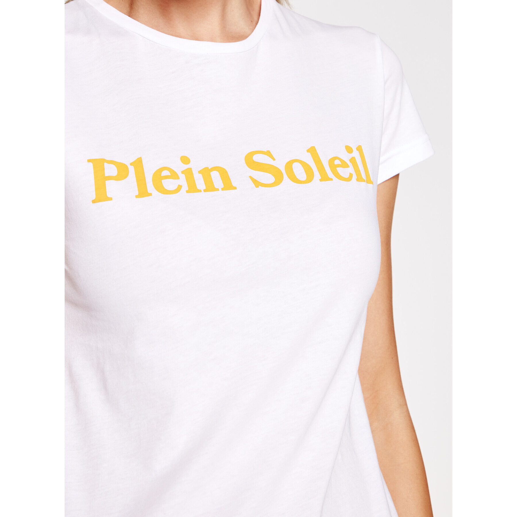 Drivemebikini T-Shirt Plein Soleil 2019-DRV-001_WY Bílá Slim Fit - Pepit.cz