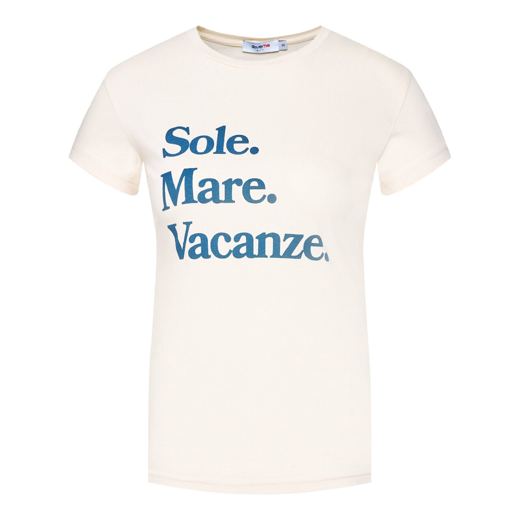 Drivemebikini T-Shirt Sole Mare Vacanze 2016-DRV-001-EC Béžová Fitted Fit - Pepit.cz