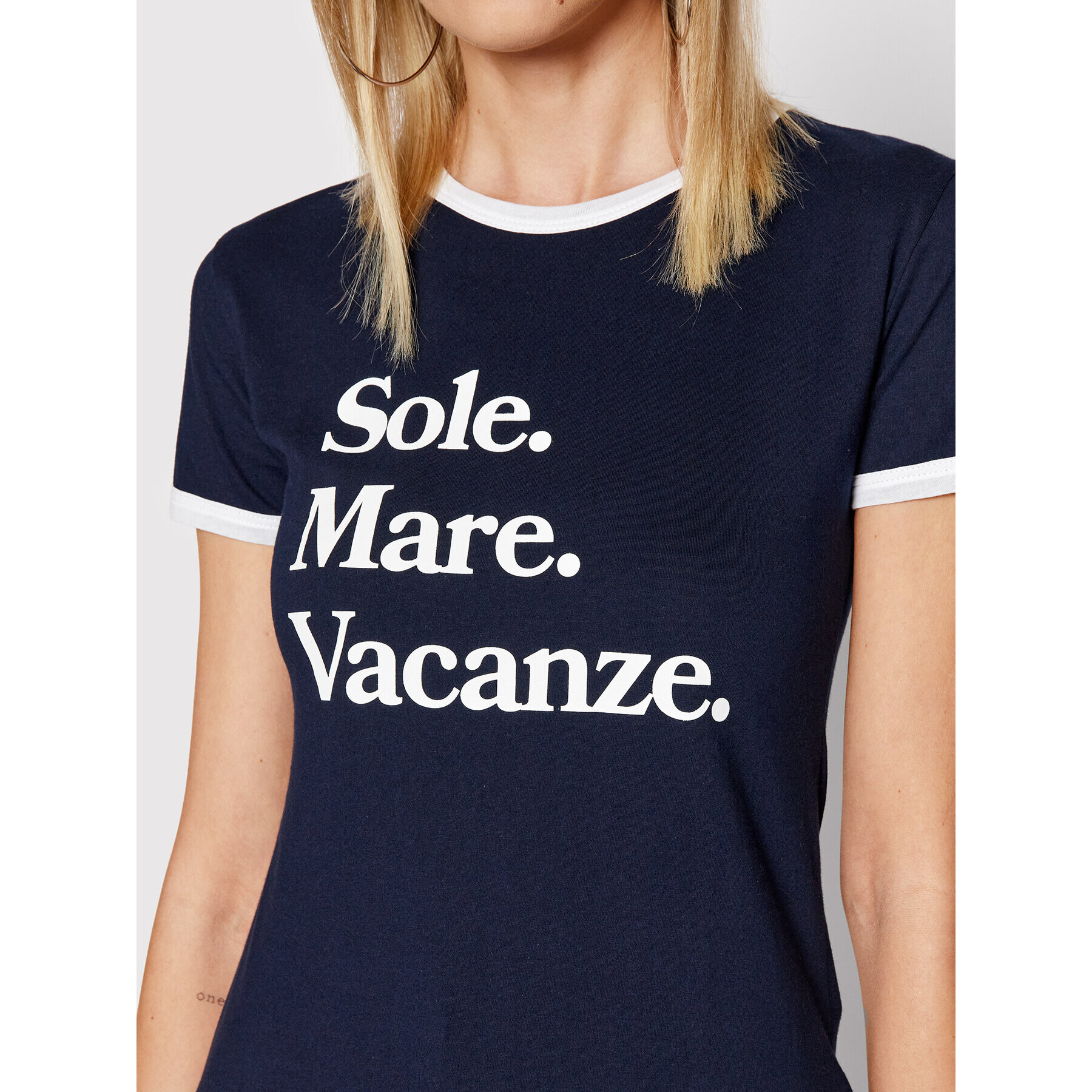 Drivemebikini T-Shirt Sole Mare Vacanze Vintage 2022-DRV-022_N Tmavomodrá Fitted Fit - Pepit.cz