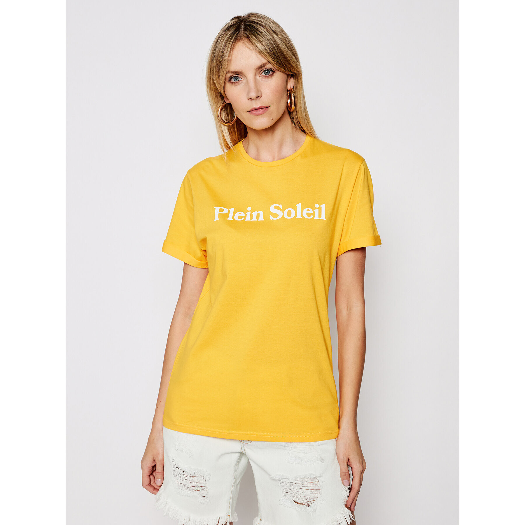 Drivemebikini T-Shirt Unisex Plein Soleil 2020-DRV-003_YEL Žlutá Relaxed Fit - Pepit.cz