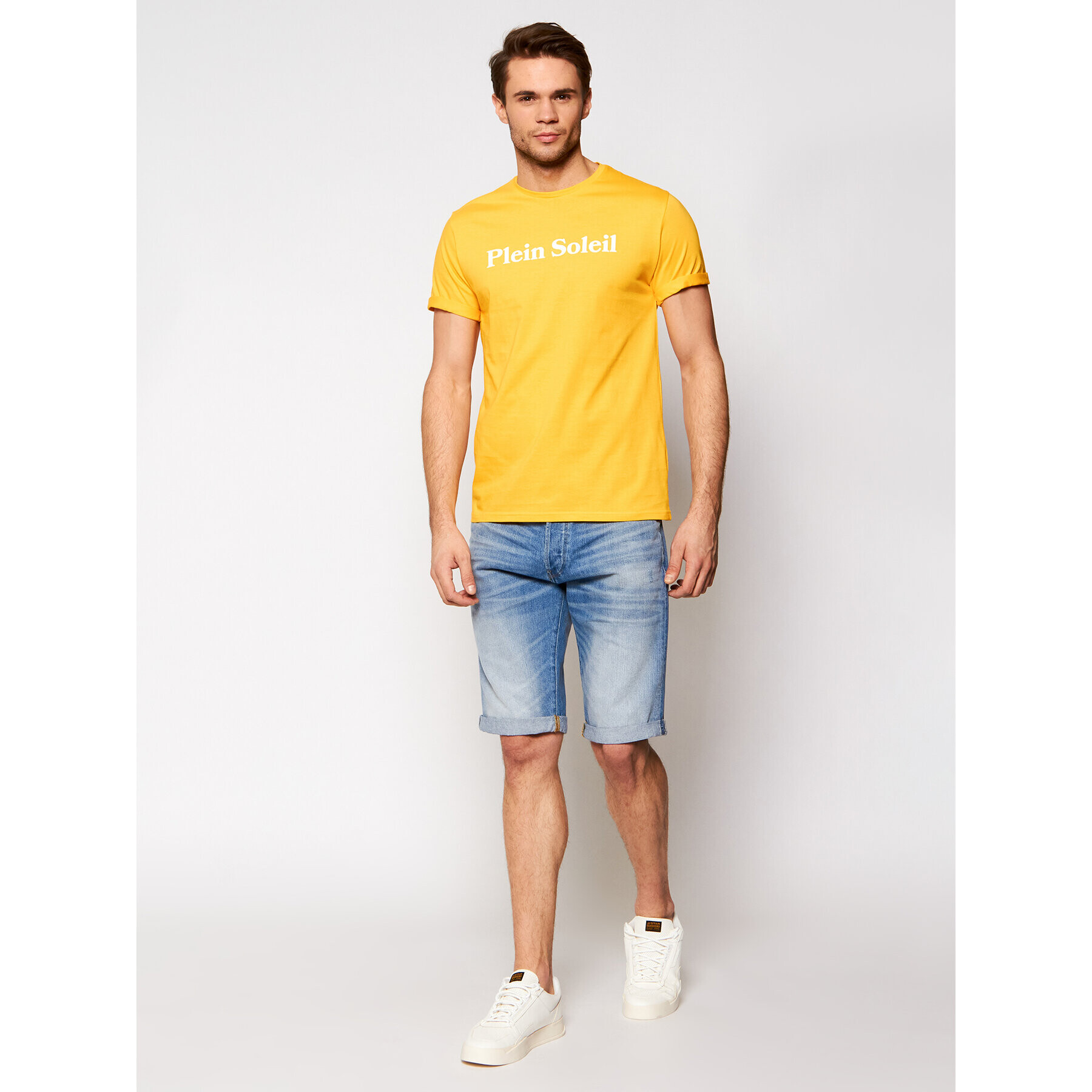 Drivemebikini T-Shirt Unisex Plein Soleil 2020-DRV-003_YEL Žlutá Relaxed Fit - Pepit.cz