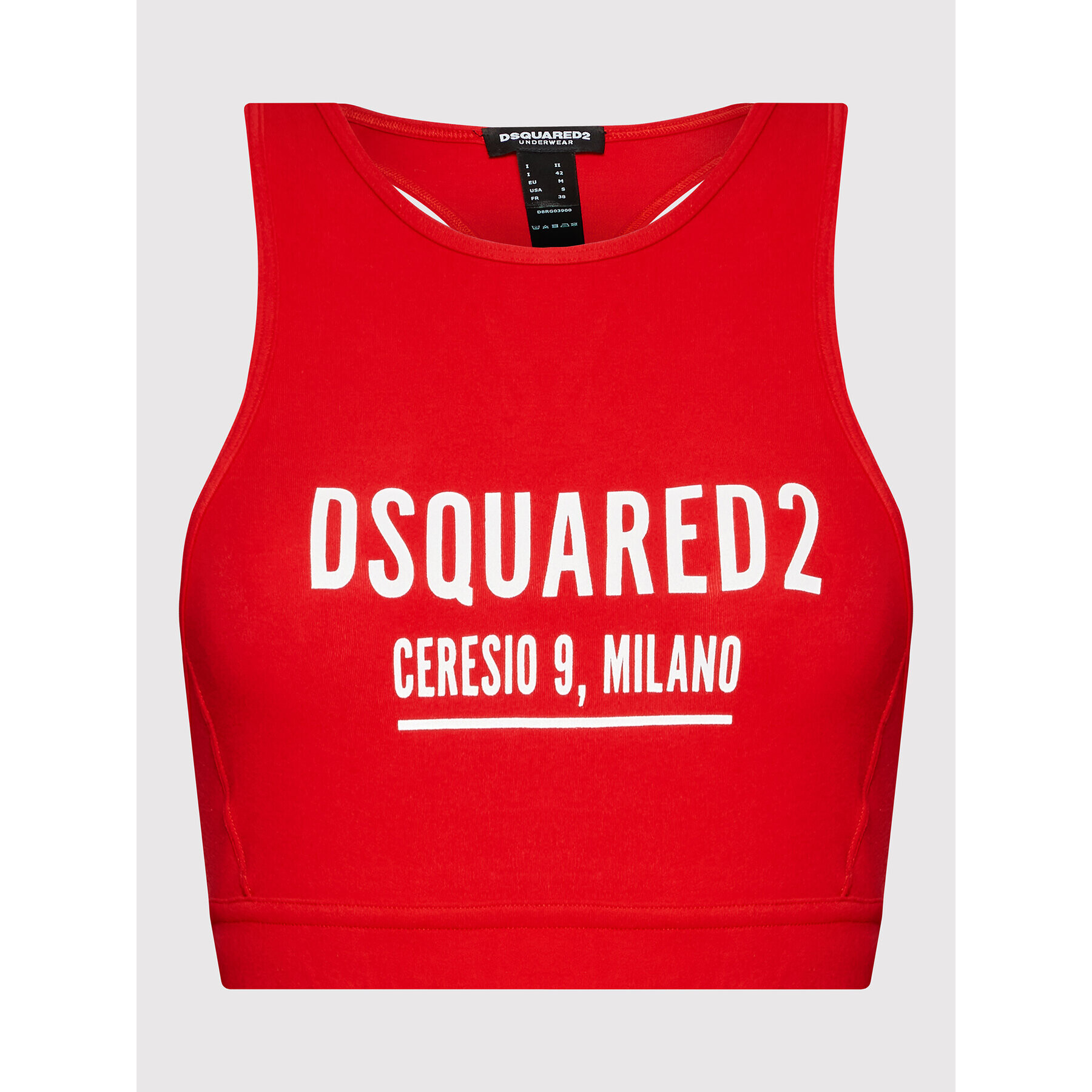 Dsquared2 Underwear Podprsenkový top D8RG03900 Červená - Pepit.cz