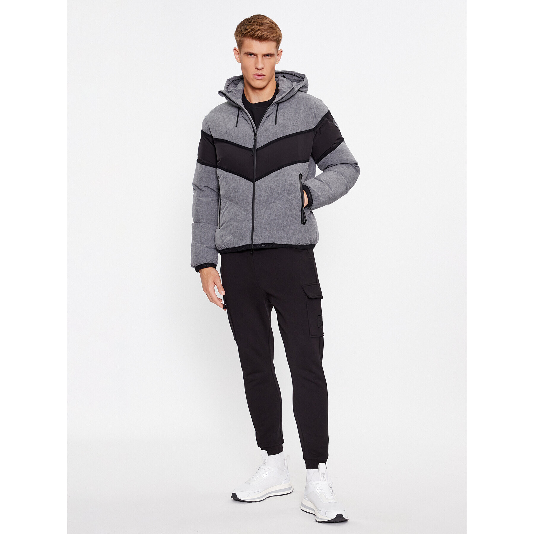 EA7 Emporio Armani Bunda bomber 6RPB06 PN1BZ 1977 Šedá Regular Fit - Pepit.cz