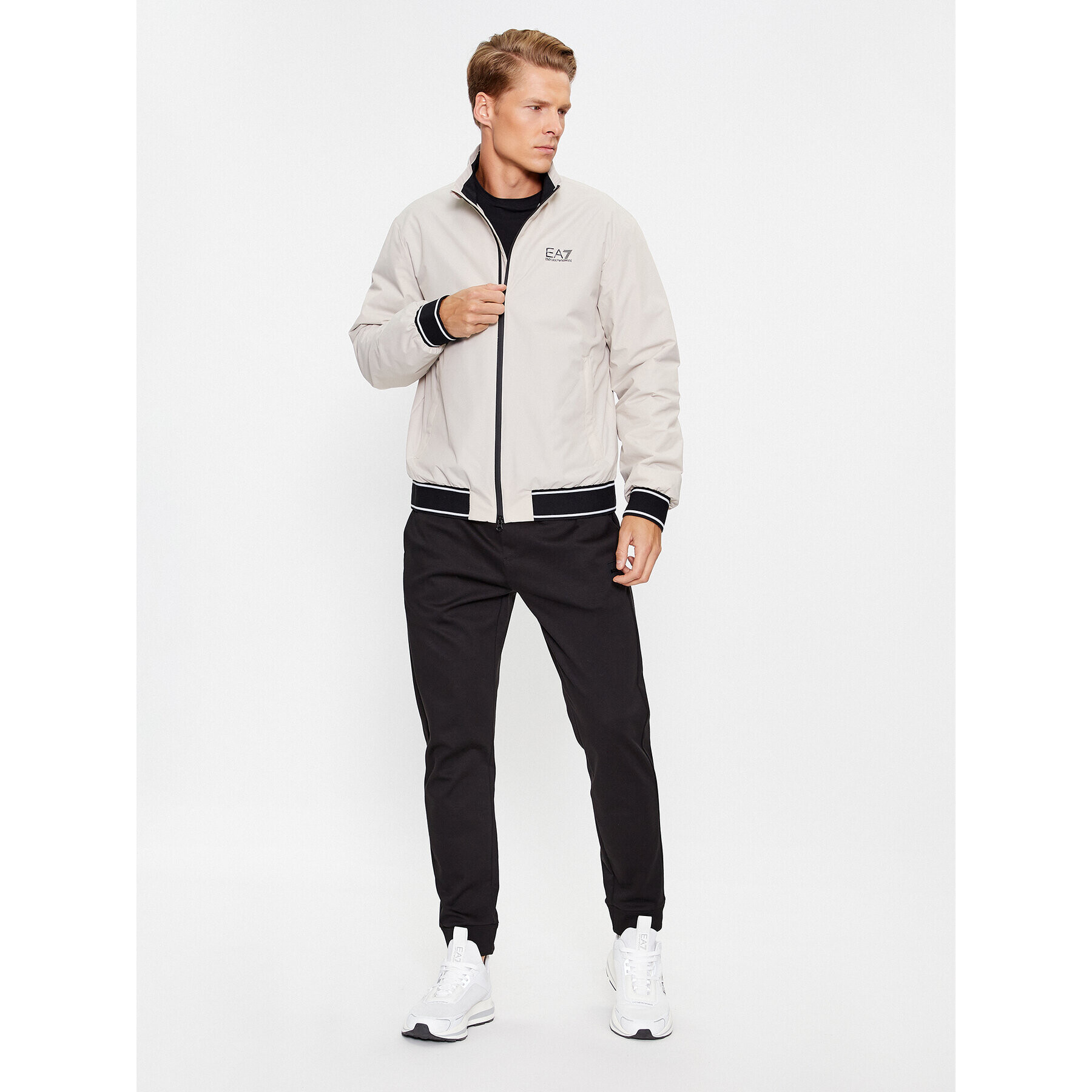 EA7 Emporio Armani Bunda bomber 6RPB07 PN27Z 1716 Stříbrná Regular Fit - Pepit.cz