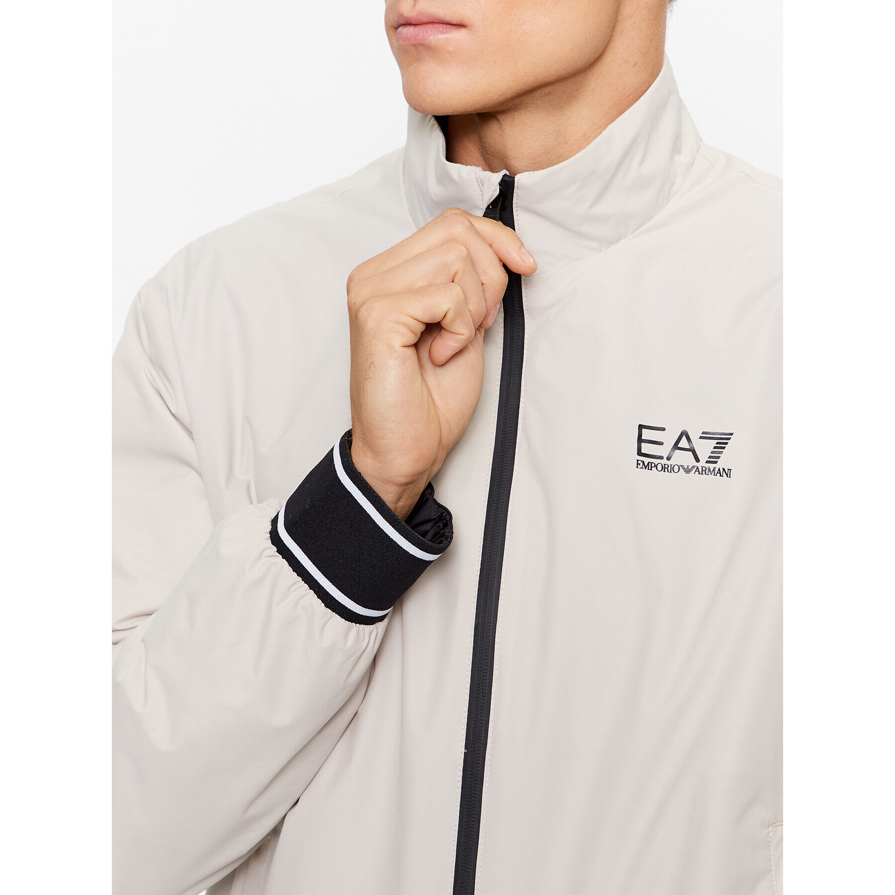 EA7 Emporio Armani Bunda bomber 6RPB07 PN27Z 1716 Stříbrná Regular Fit - Pepit.cz