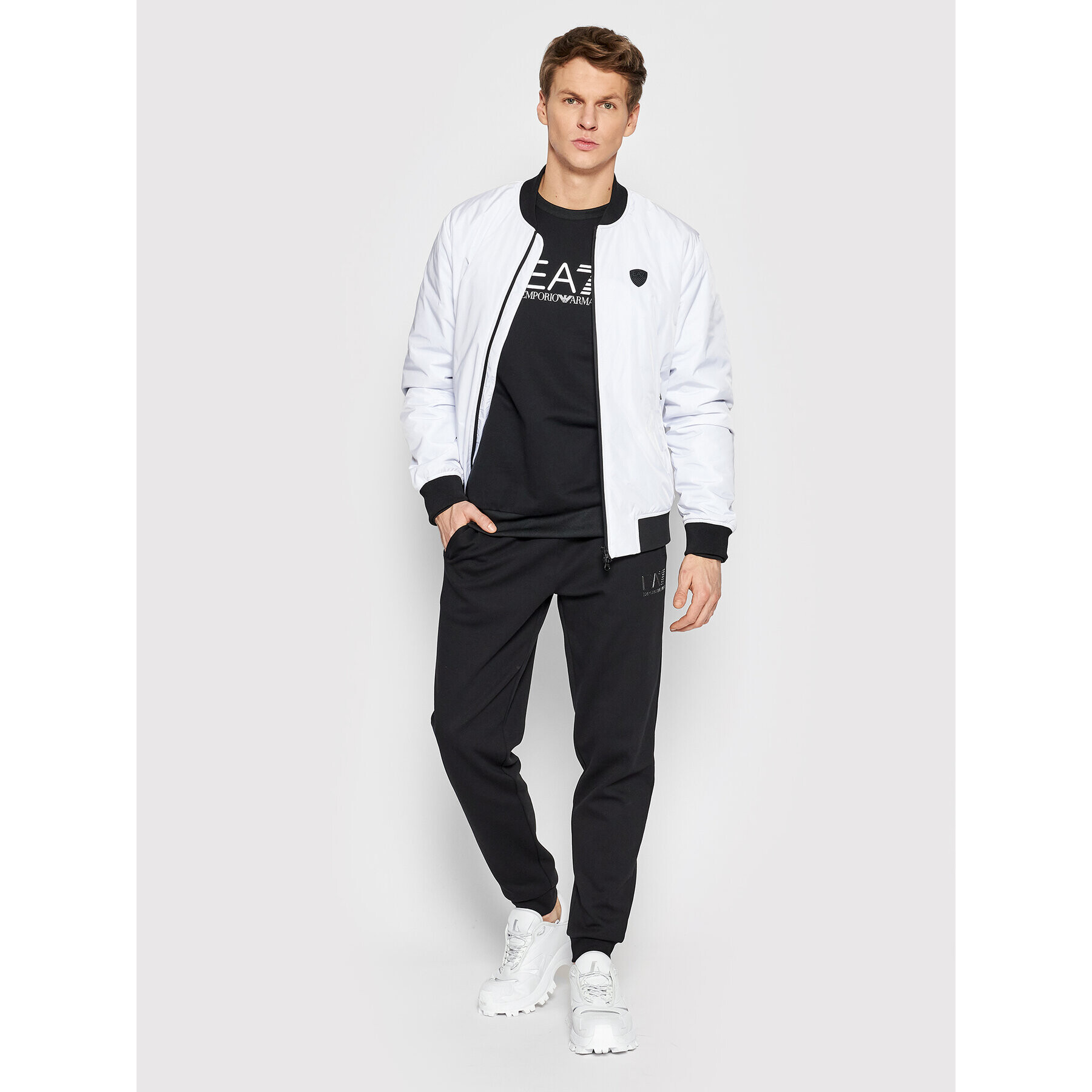 EA7 Emporio Armani Bunda bomber 8NPB10 PN7LZ 1100 Bílá Regular Fit - Pepit.cz