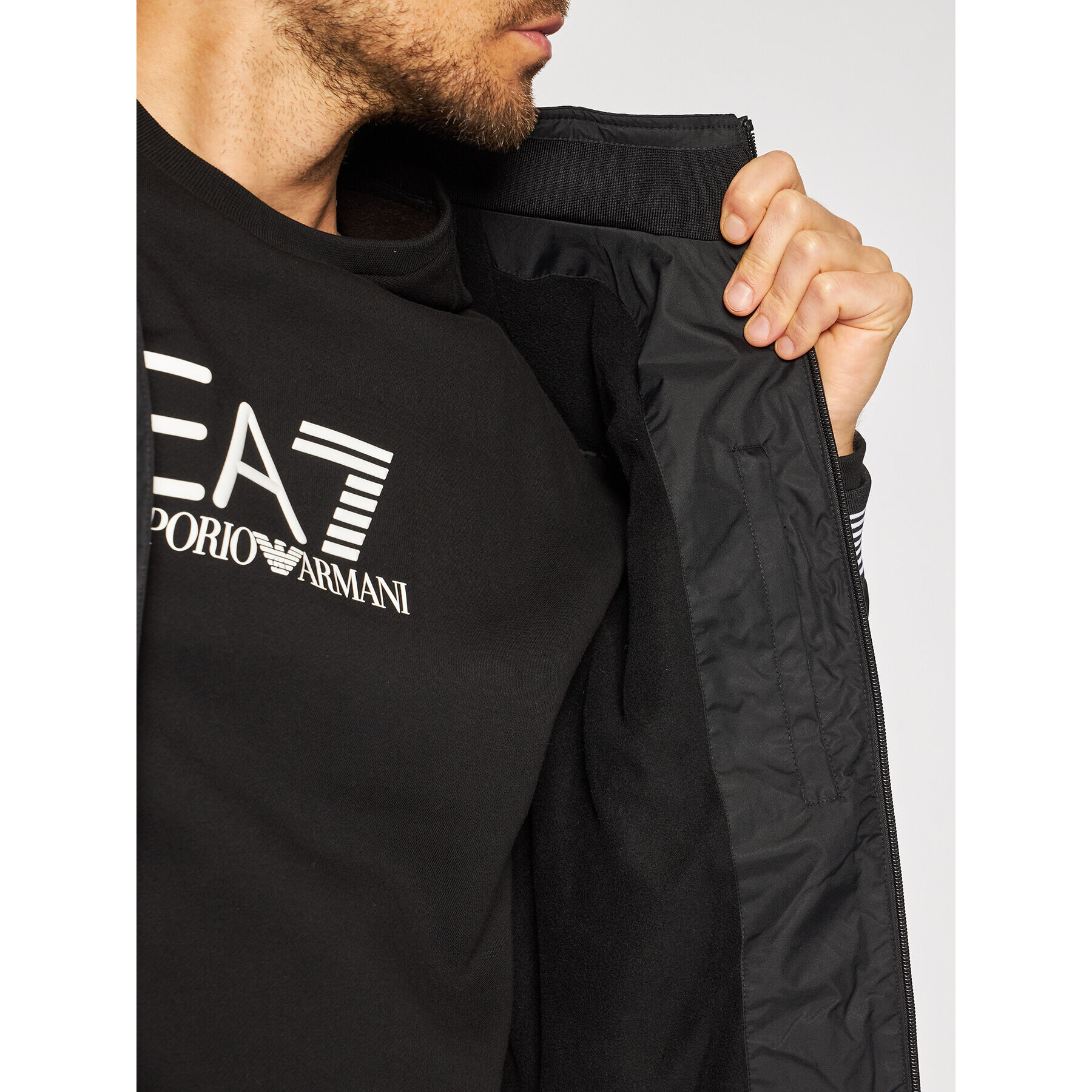 EA7 Emporio Armani Bunda pro přechodné období 6KPB07 PN27Z 1200 Černá Regular Fit - Pepit.cz