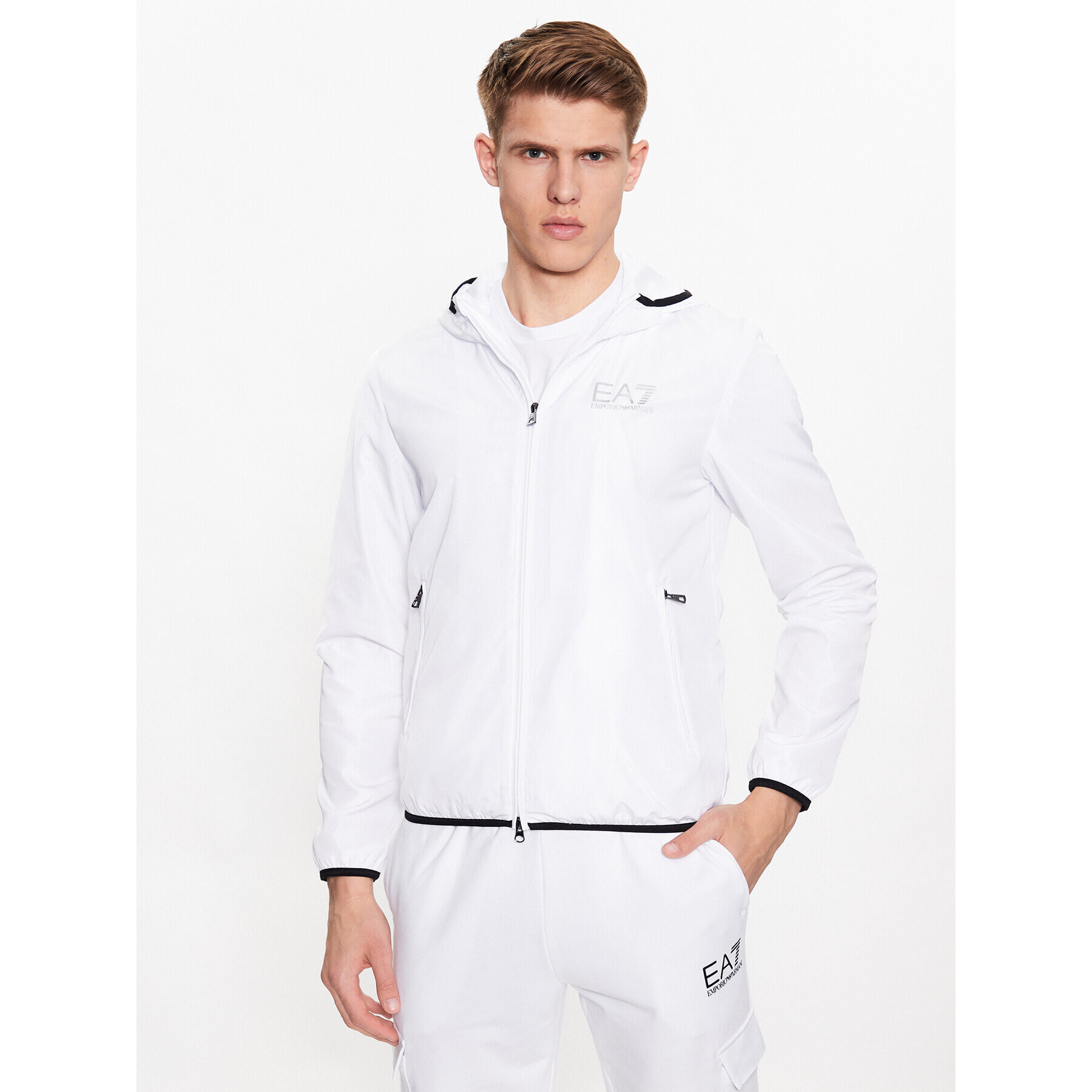 EA7 Emporio Armani Bunda pro přechodné období 8NPB04 PNN7Z 1100 Bílá Regular Fit - Pepit.cz