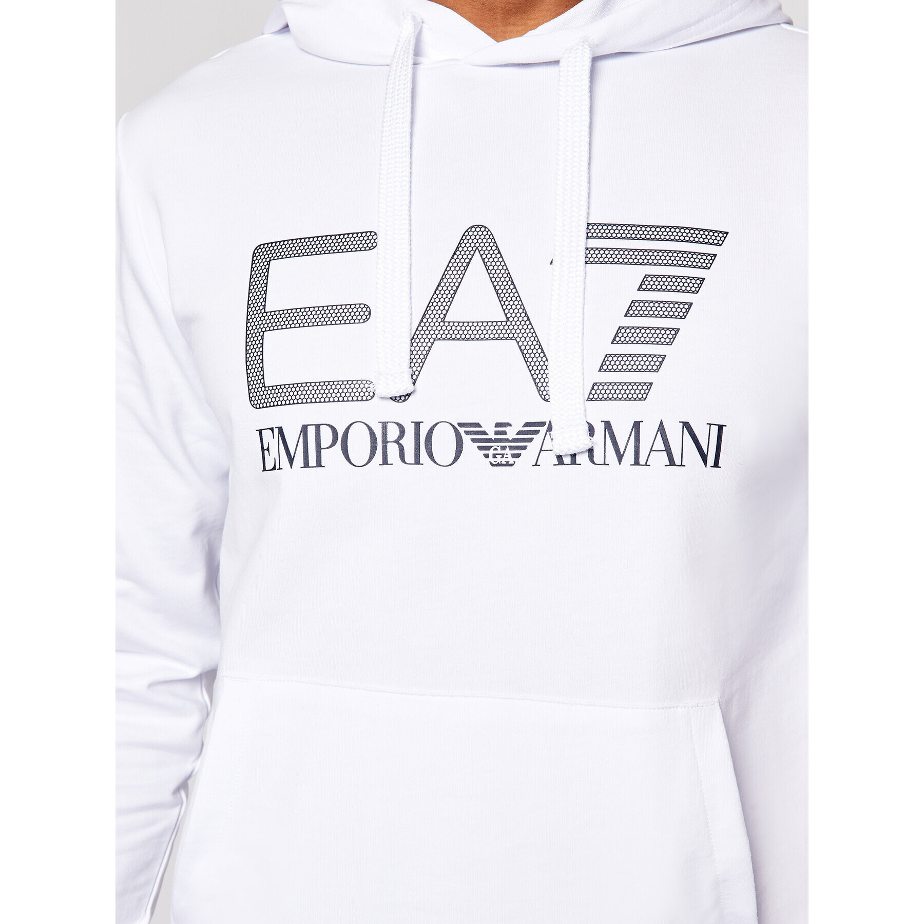 EA7 Emporio Armani Mikina 3KPM62 PJ05Z 1100 Bílá Regular Fit - Pepit.cz