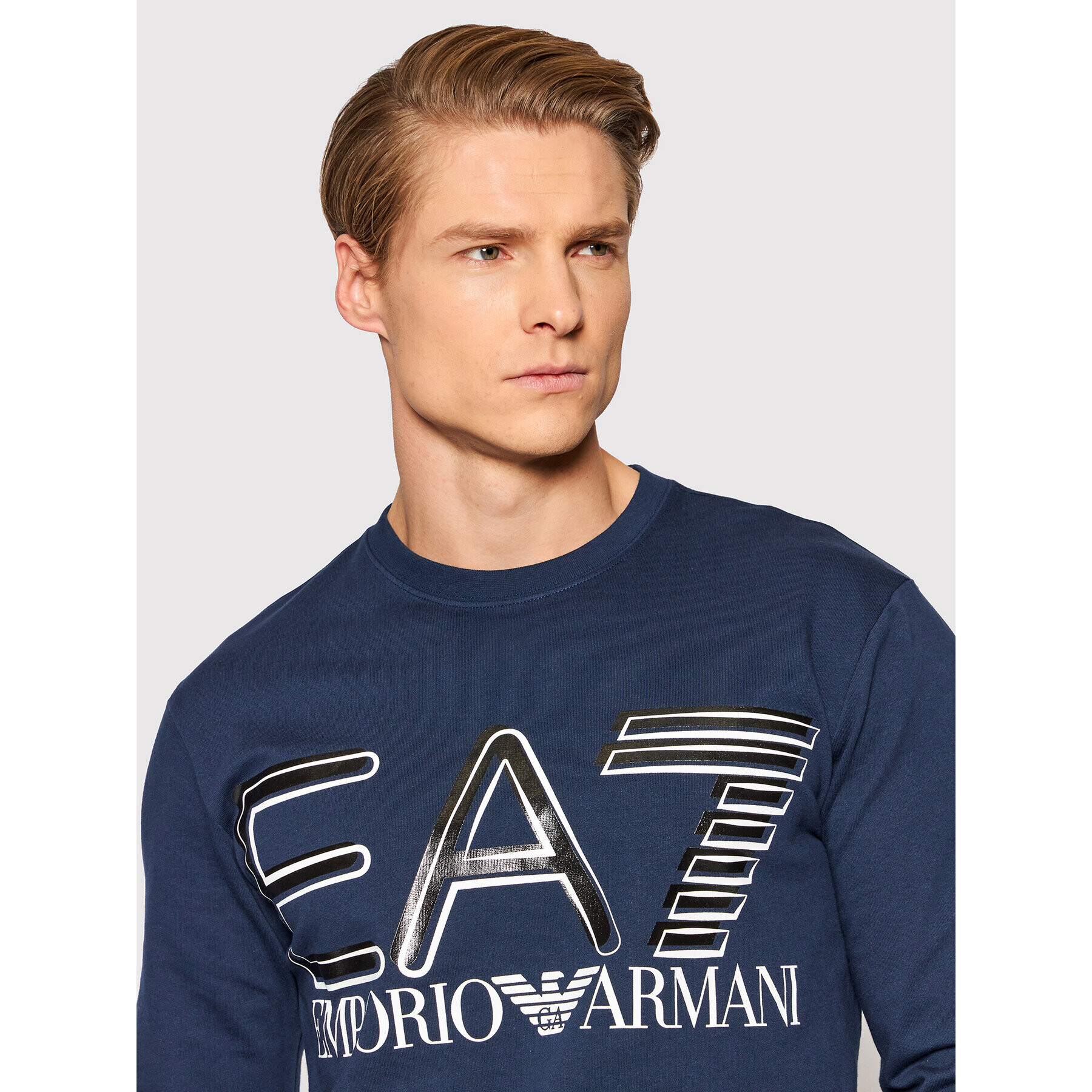 EA7 Emporio Armani Mikina 3LPM44 PJFGZ 1554 Tmavomodrá Regular Fit - Pepit.cz