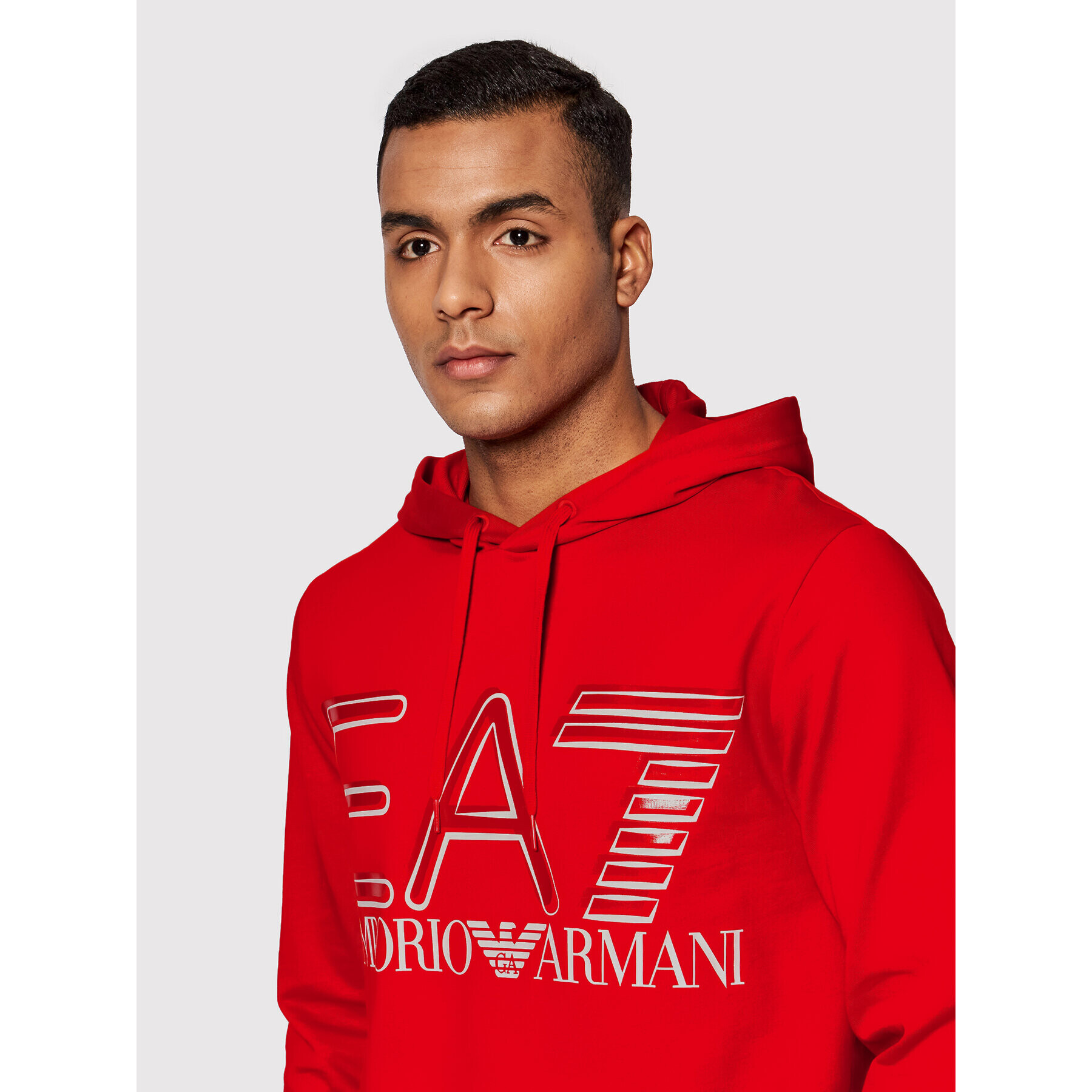 EA7 Emporio Armani Mikina 3LPM45 PJFGZ 1451 Červená Regular Fit - Pepit.cz