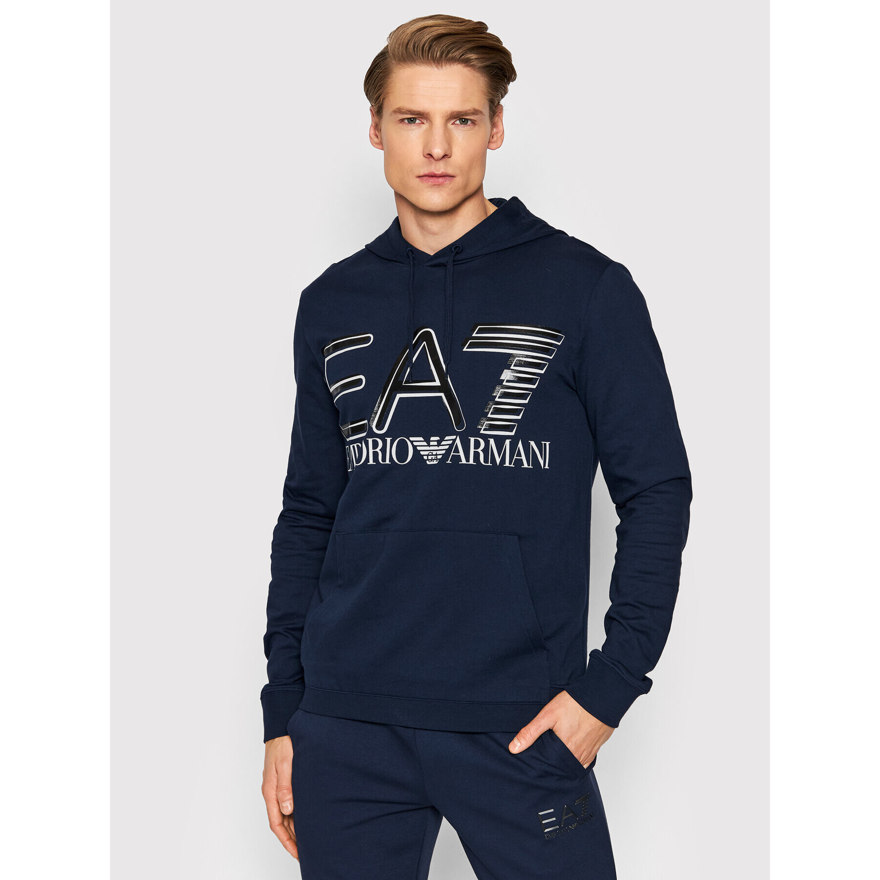 EA7 Emporio Armani Mikina 3LPM45 PJFGZ 1554 Tmavomodrá Regular Fit - Pepit.cz