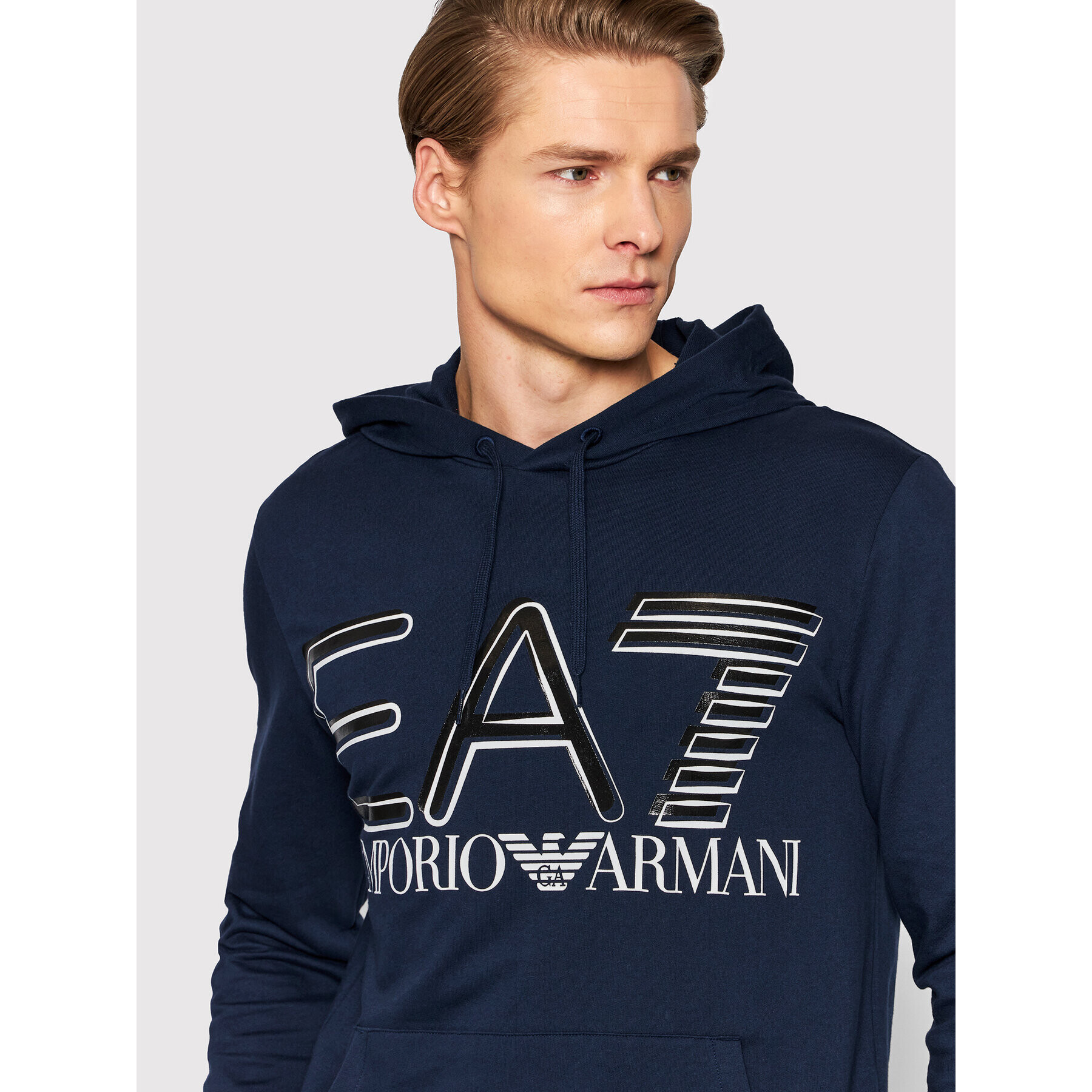 EA7 Emporio Armani Mikina 3LPM45 PJFGZ 1554 Tmavomodrá Regular Fit - Pepit.cz