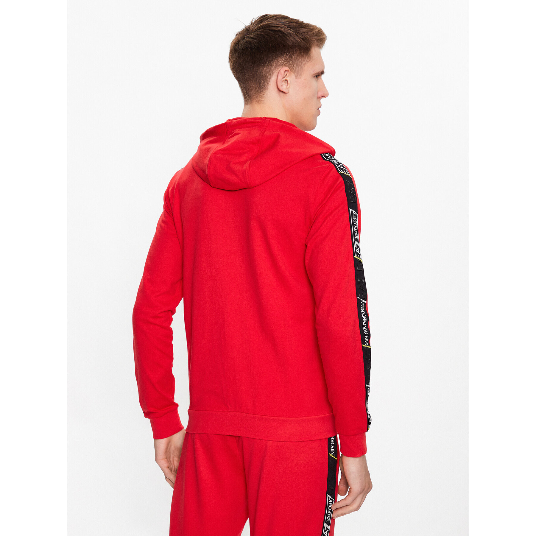 EA7 Emporio Armani Mikina 3RPM09 PJ05Z 1451 Červená Regular Fit - Pepit.cz