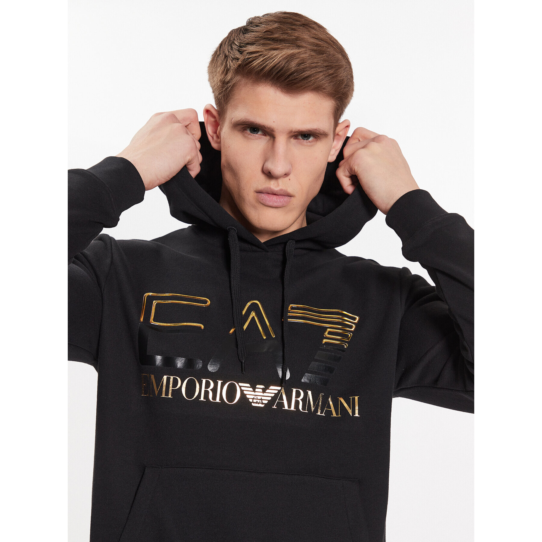 EA7 Emporio Armani Mikina 3RPM13 PJLSZ 0208 Černá Regular Fit - Pepit.cz