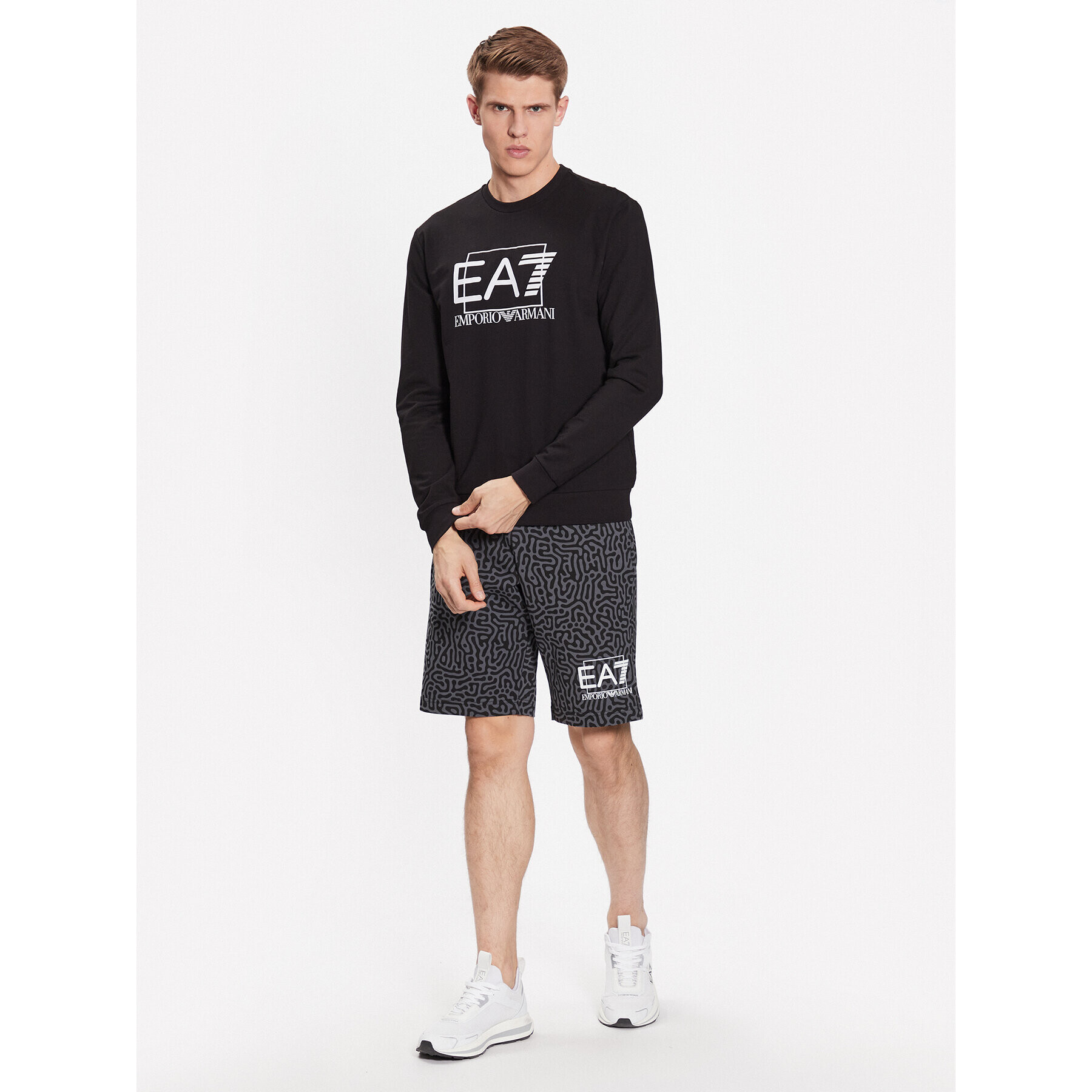 EA7 Emporio Armani Mikina 3RPM60 PJ05Z 1200 Černá Regular Fit - Pepit.cz