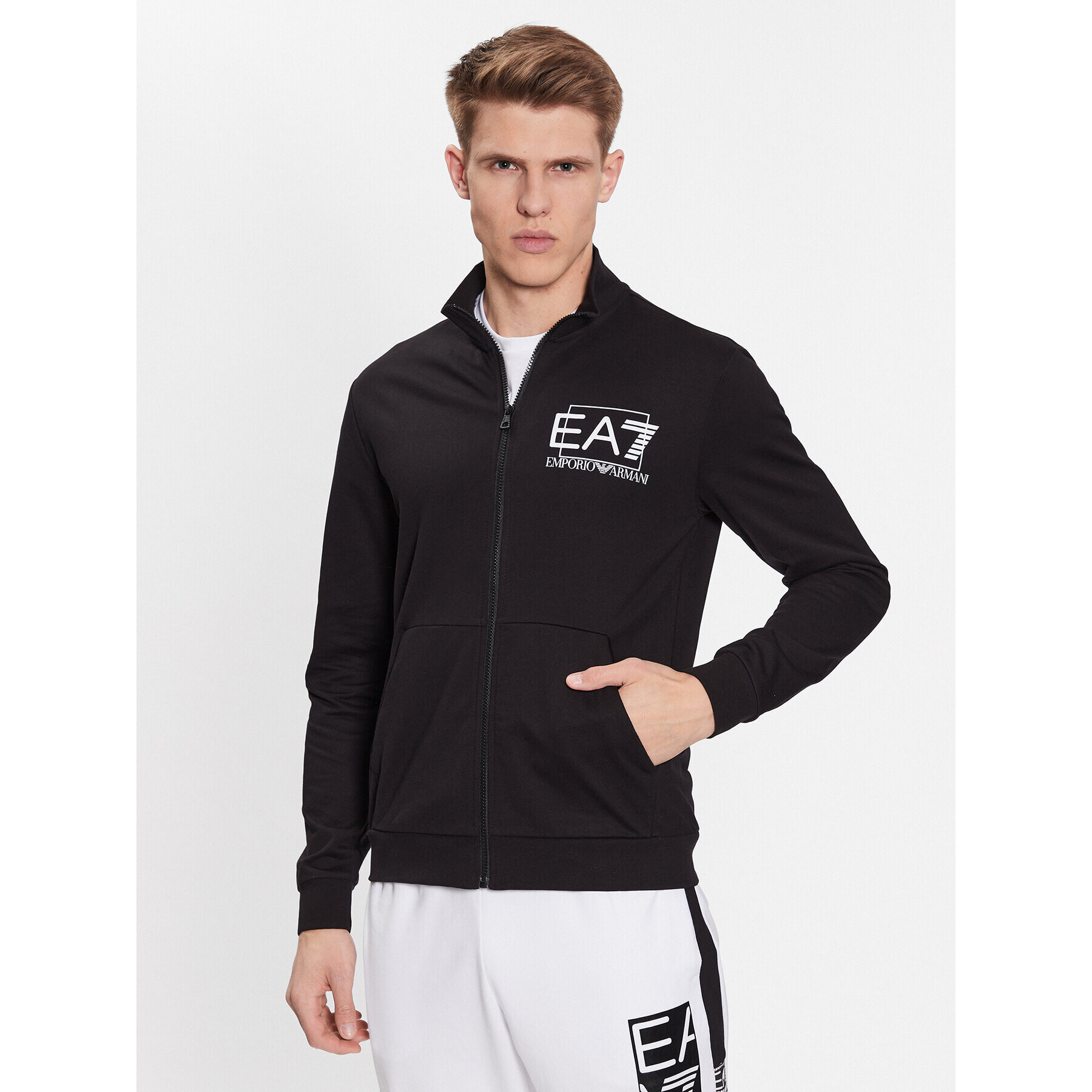 EA7 Emporio Armani Mikina 3RPM61 PJ05Z 1200 Černá Regular Fit - Pepit.cz