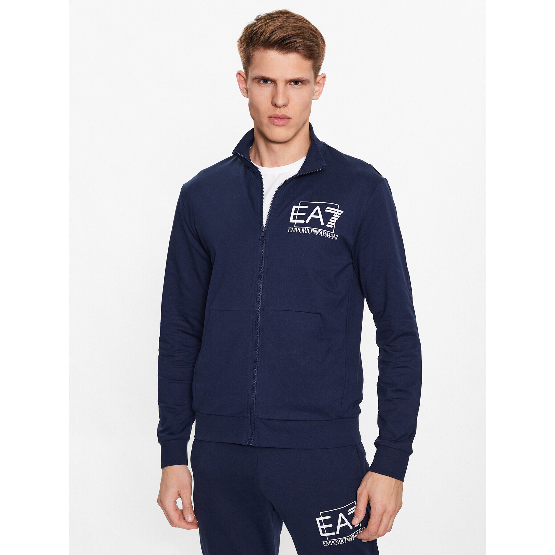 EA7 Emporio Armani Mikina 3RPM61 PJ05Z 1554 Tmavomodrá Regular Fit - Pepit.cz