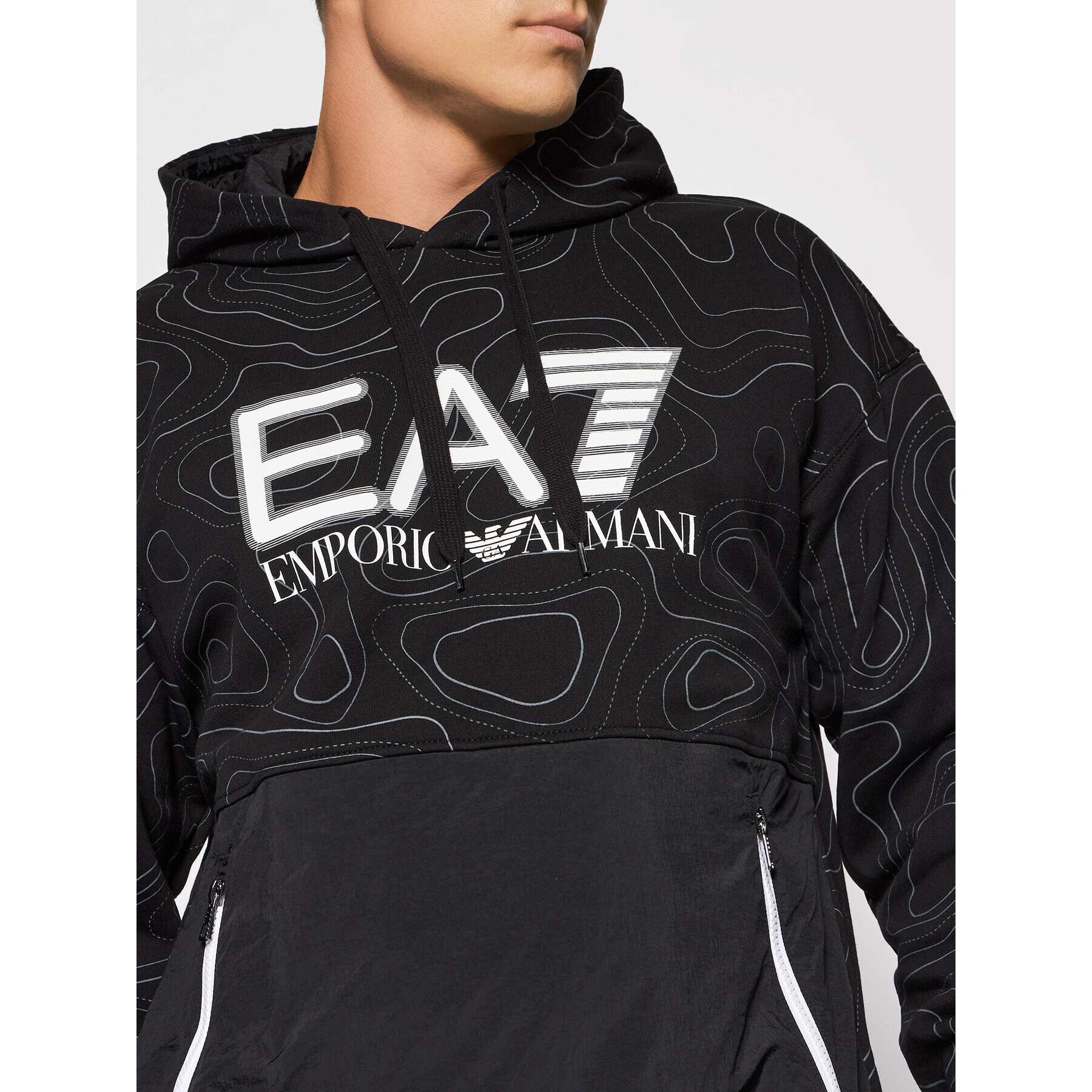 EA7 Emporio Armani Mikina 6KPM26 PJF6Z 2206 Černá Regular Fit - Pepit.cz