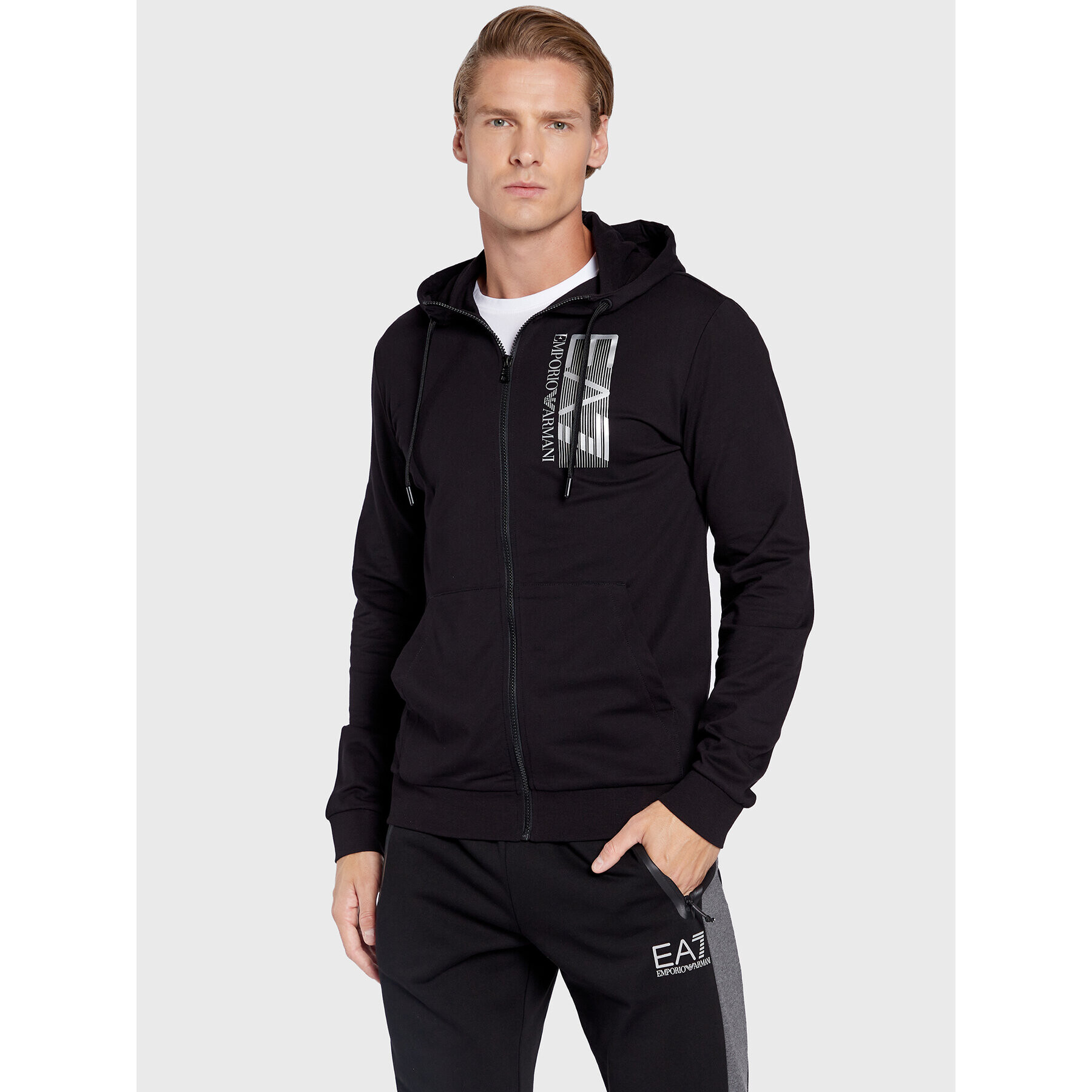 EA7 Emporio Armani Mikina 6LPM53 PJ05Z 0200 Černá Regular Fit - Pepit.cz