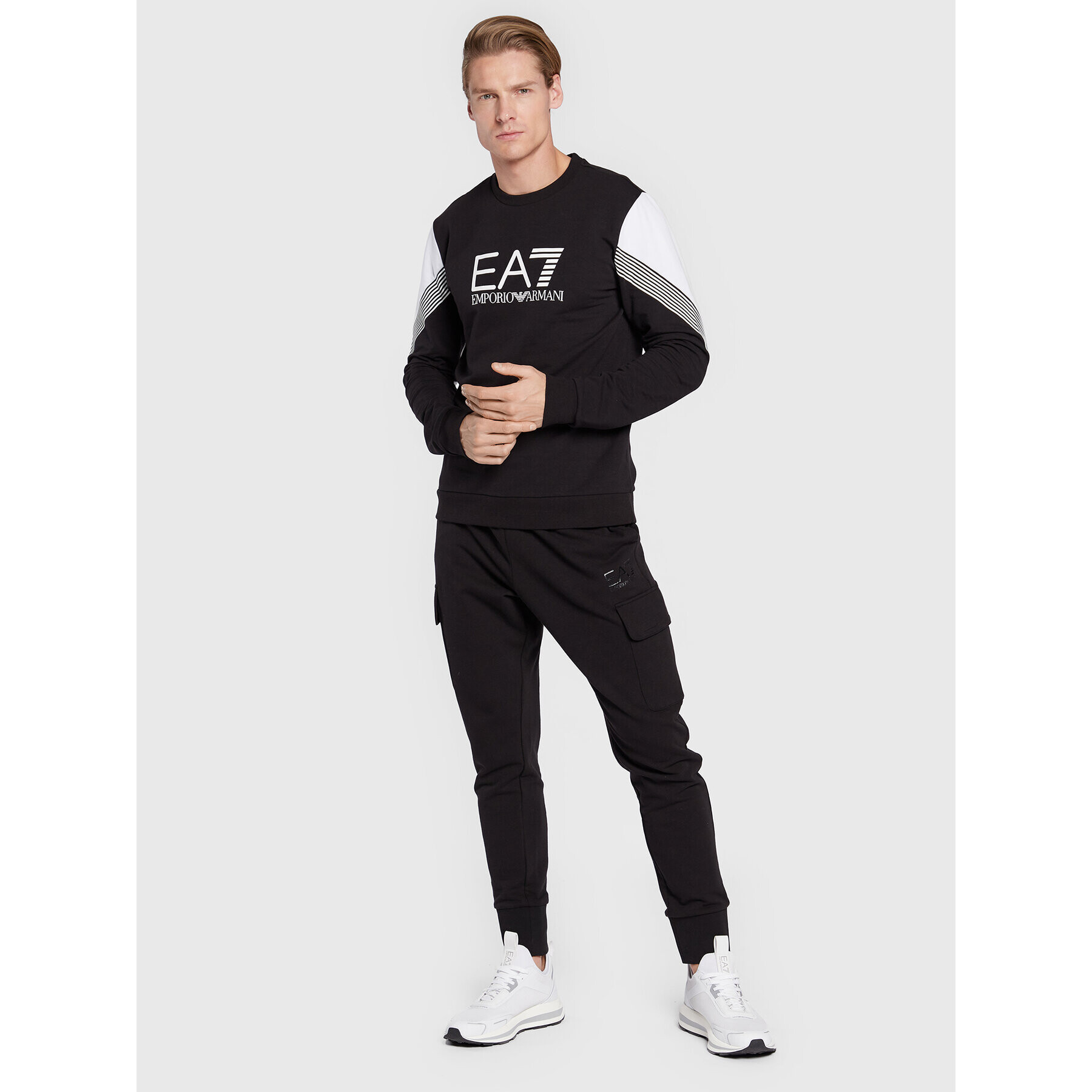 EA7 Emporio Armani Mikina 6LPM55 PJ9FZ 1200 Černá Regular Fit - Pepit.cz