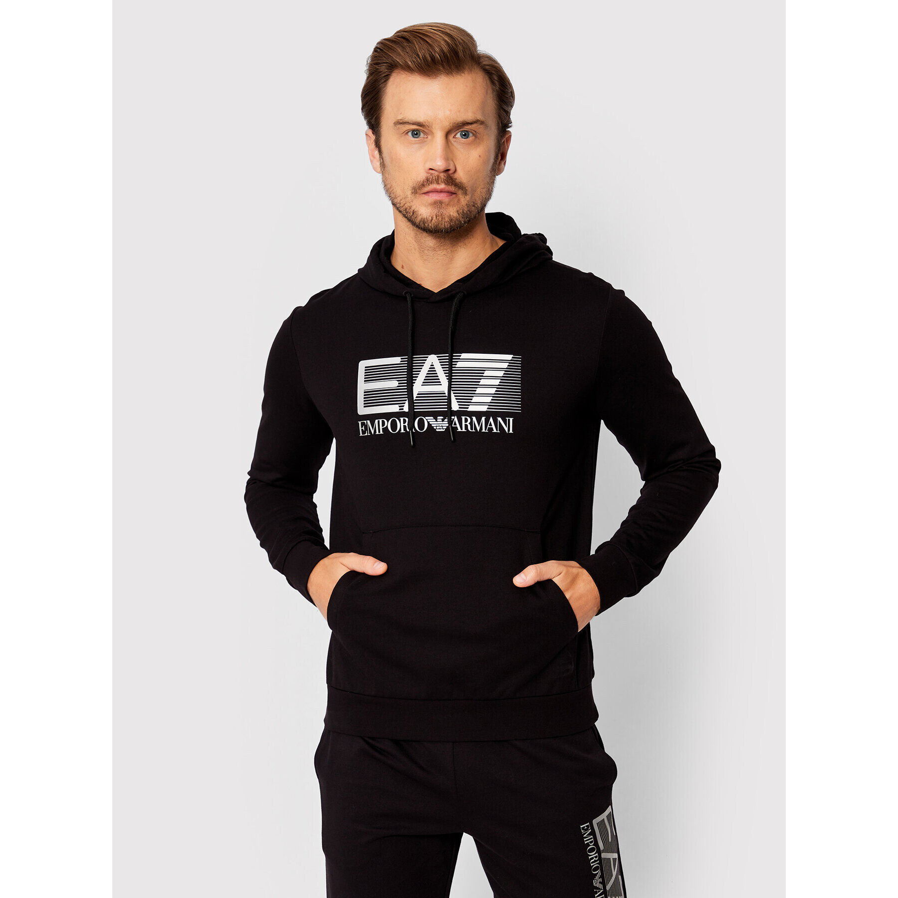 EA7 Emporio Armani Mikina 6LPM62 PJ05Z 0200 Černá Regular Fit - Pepit.cz