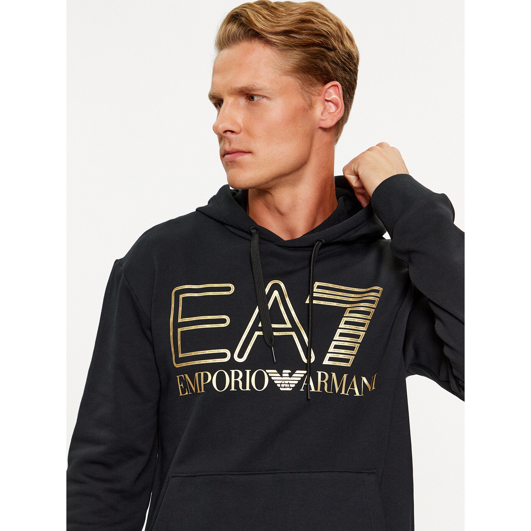 EA7 Emporio Armani Mikina 6RPM09 PJSHZ 0208 Černá Regular Fit - Pepit.cz