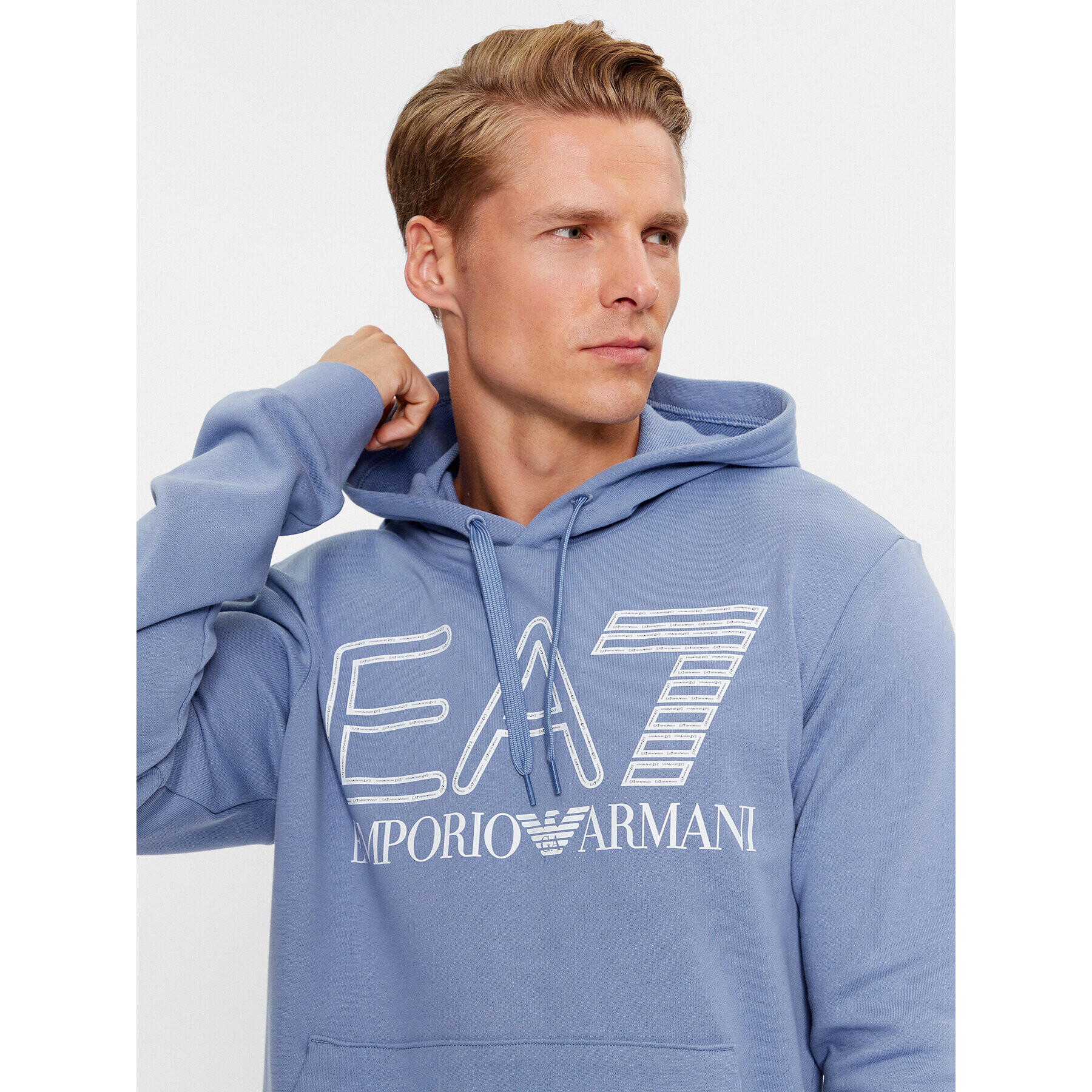 EA7 Emporio Armani Mikina 6RPM09 PJSHZ 1531 Modrá Regular Fit - Pepit.cz