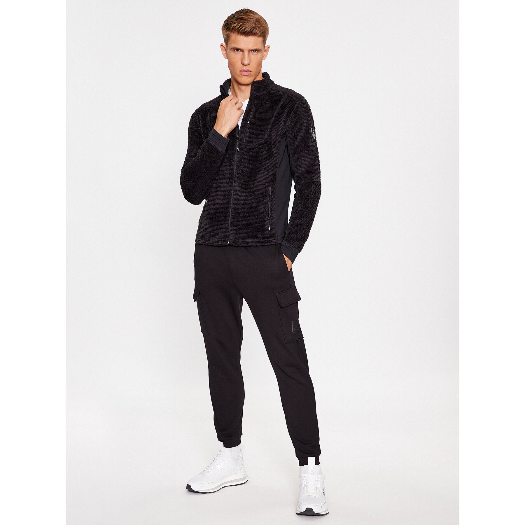 EA7 Emporio Armani Mikina 6RPMA4 PJSTZ 1200 Černá Regular Fit - Pepit.cz