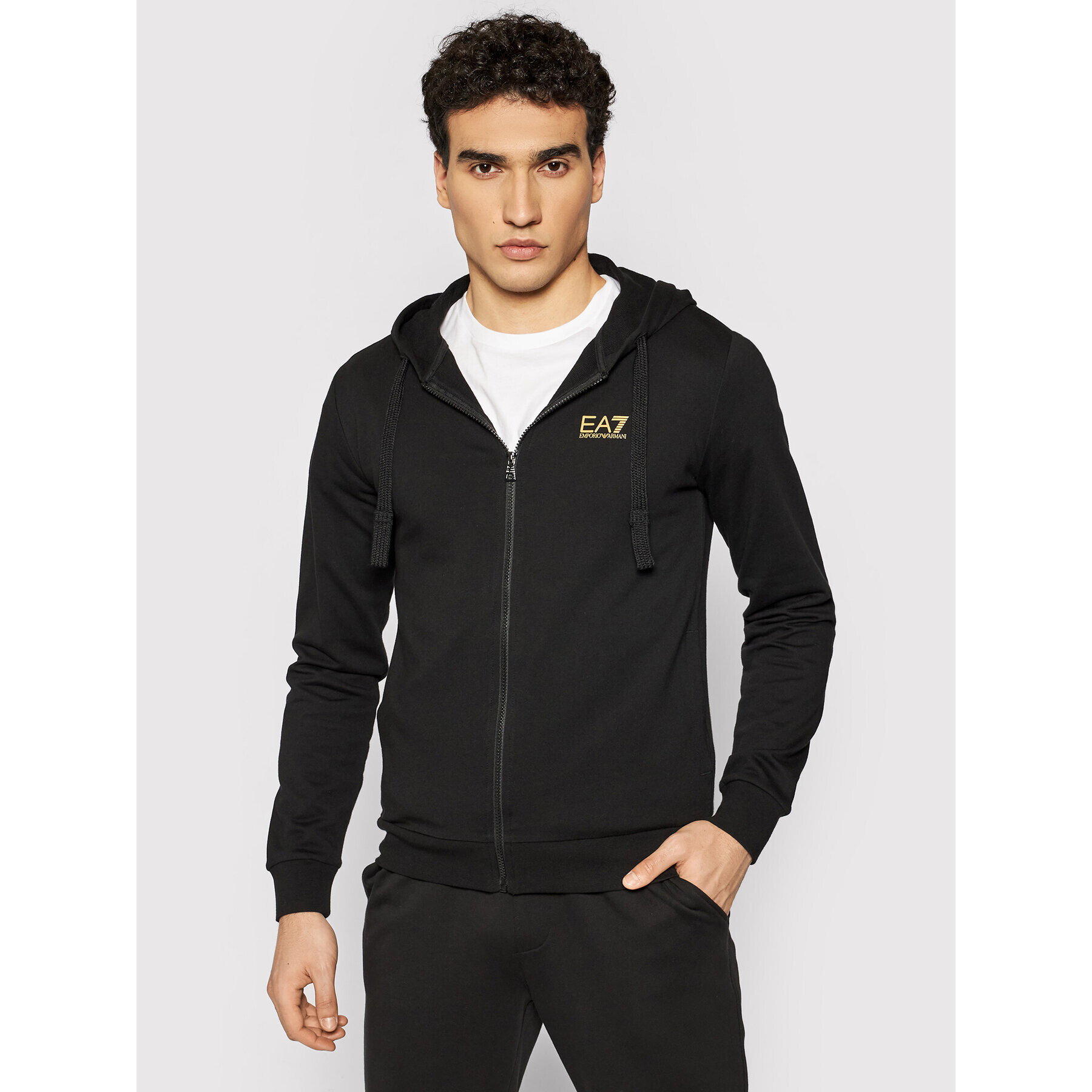 EA7 Emporio Armani Mikina 8NPM03 PJ05Z 0208 Černá Regular Fit - Pepit.cz