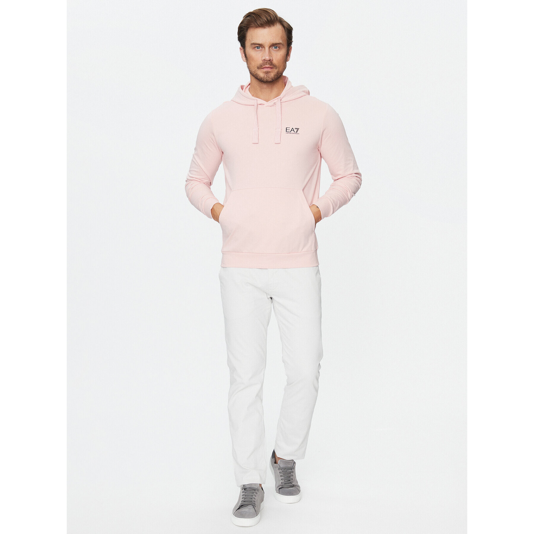 EA7 Emporio Armani Mikina 8NPM04 PJ05Z 1418 Růžová Regular Fit - Pepit.cz