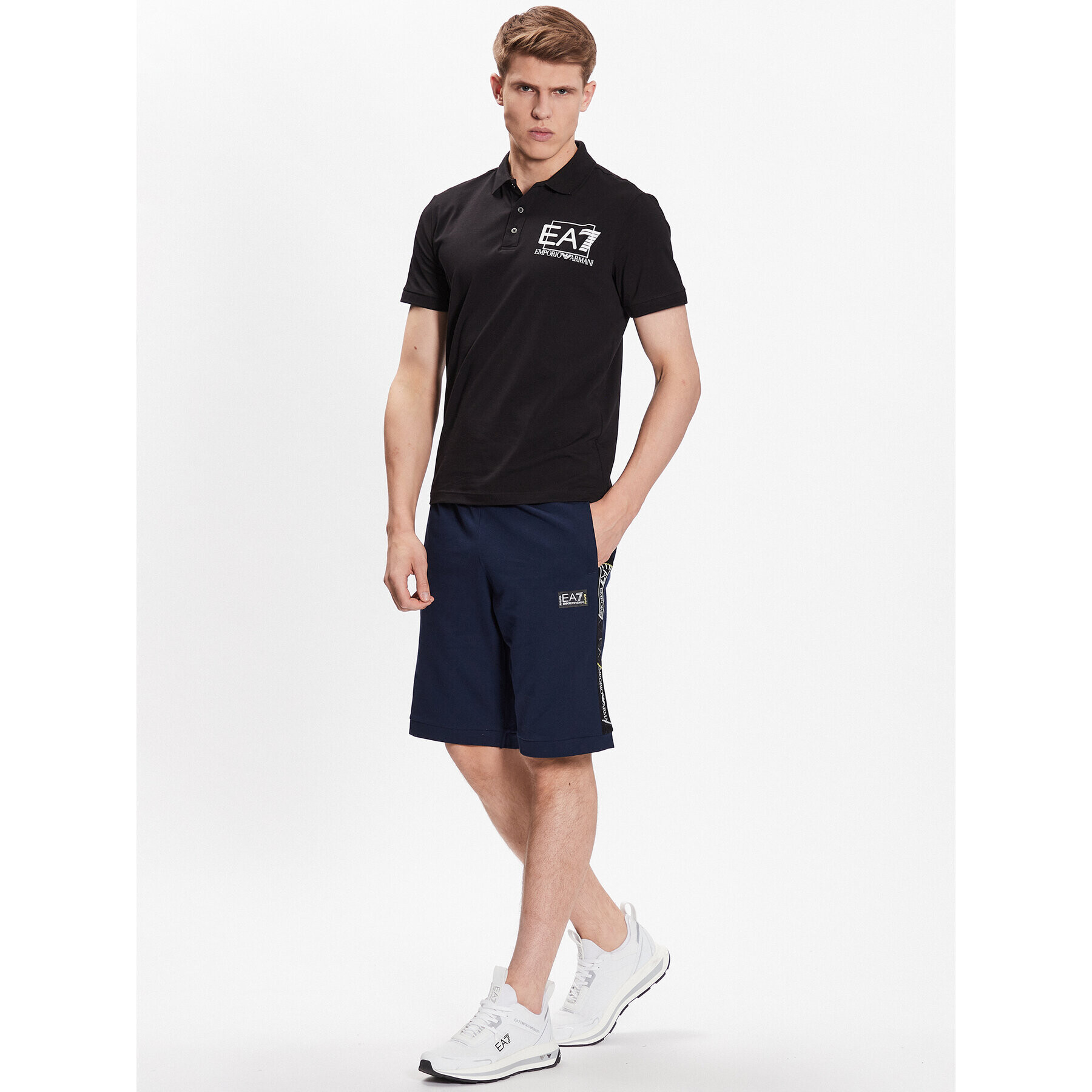 EA7 Emporio Armani Sportovní kraťasy 3RPS56 PJ05Z 1554 Tmavomodrá Regular Fit - Pepit.cz