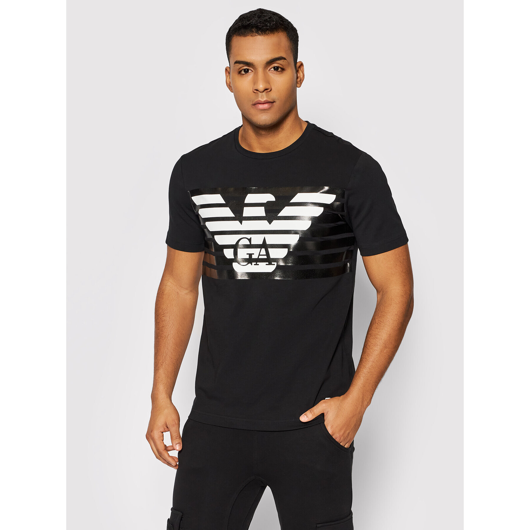 EA7 Emporio Armani T-Shirt 3LPT60 PJ3NZ 1200 Černá Regular Fit - Pepit.cz