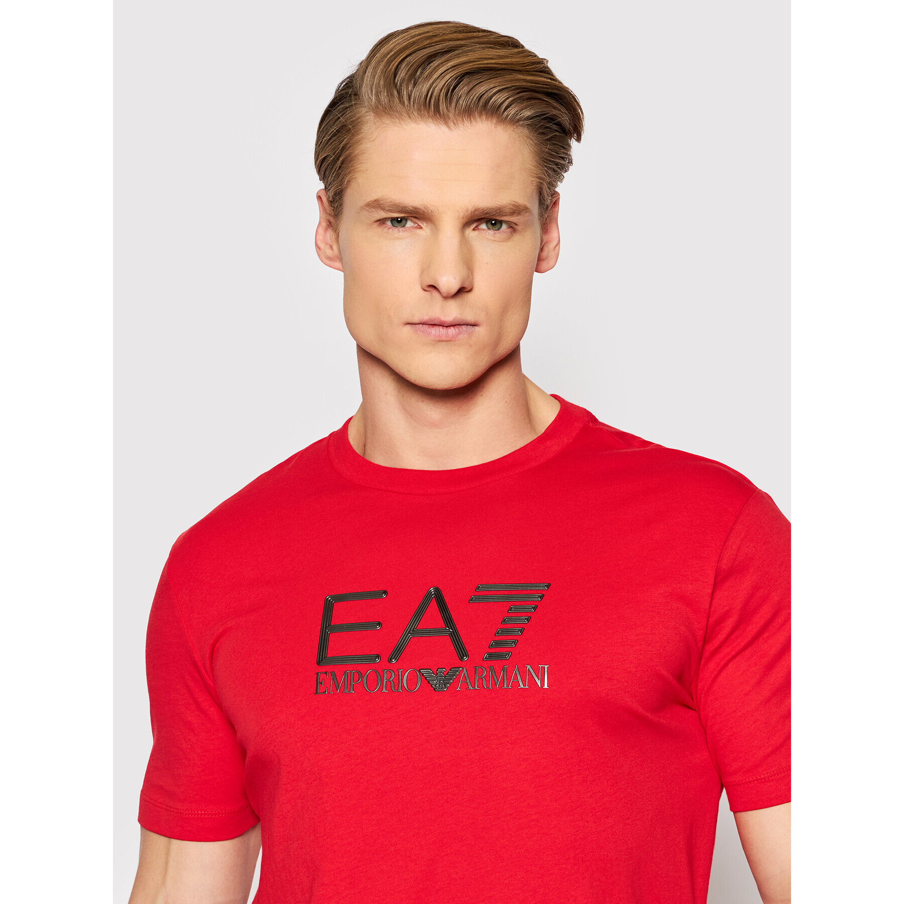 EA7 Emporio Armani T-Shirt 3LPT71 PJM9Z 1451 Červená Slim Fit - Pepit.cz