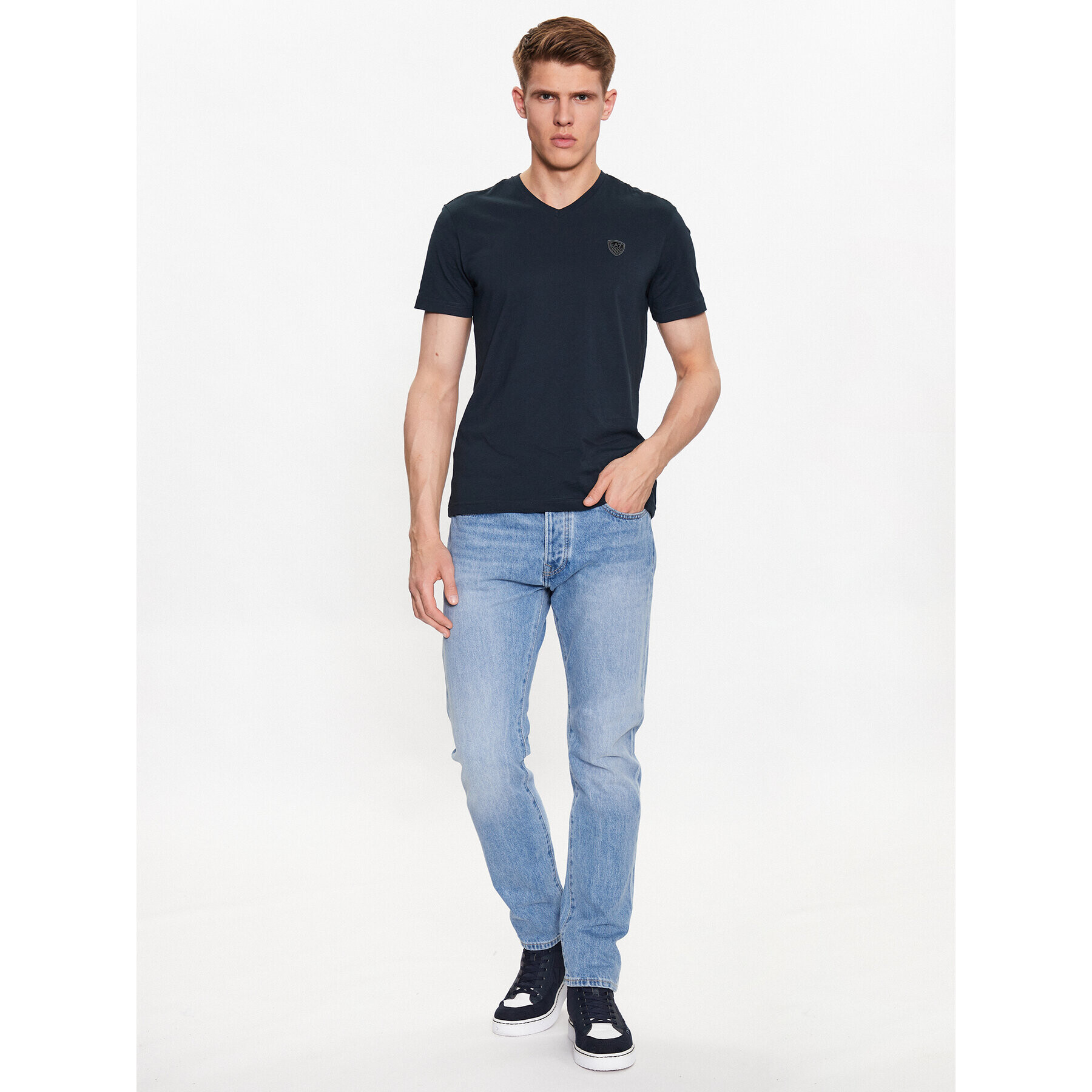 EA7 Emporio Armani T-Shirt 3RPT42 PJNTZ 1578 Tmavomodrá Regular Fit - Pepit.cz