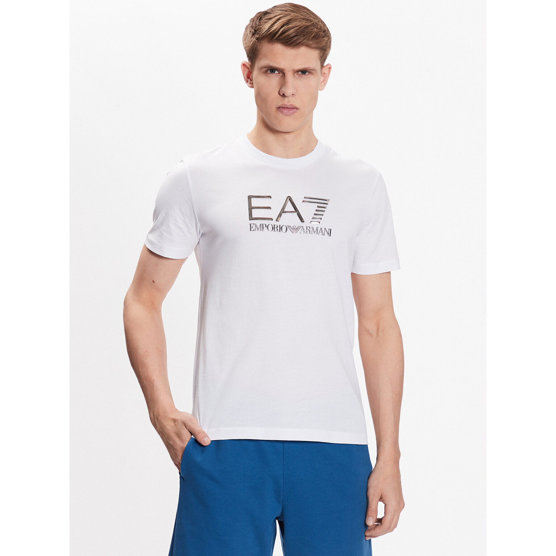 EA7 Emporio Armani T-Shirt 3RPT71 PJM9Z 1100 Bílá Regular Fit - Pepit.cz