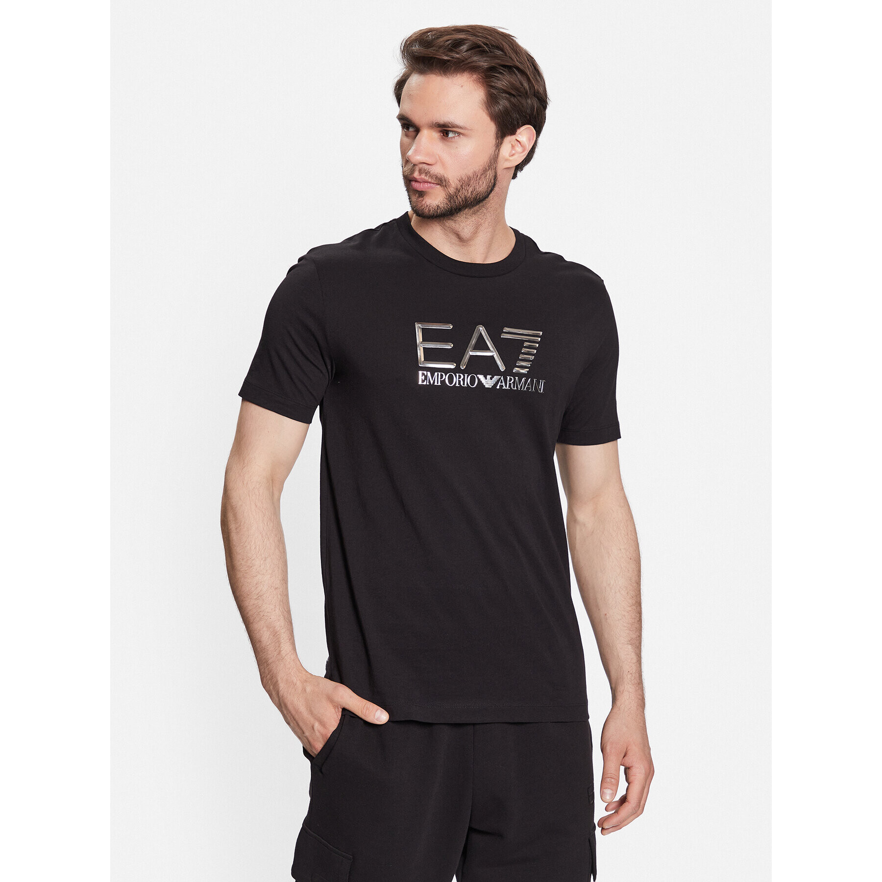 EA7 Emporio Armani T-Shirt 3RPT71 PJM9Z 1200 Černá Regular Fit - Pepit.cz