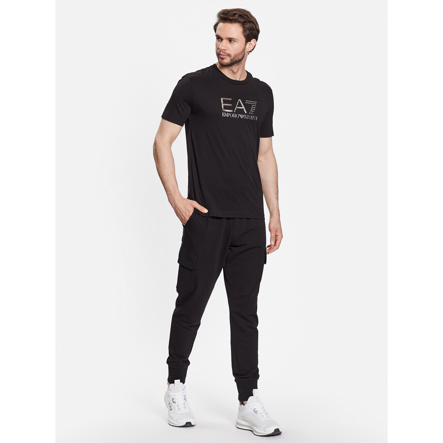 EA7 Emporio Armani T-Shirt 3RPT71 PJM9Z 1200 Černá Regular Fit - Pepit.cz