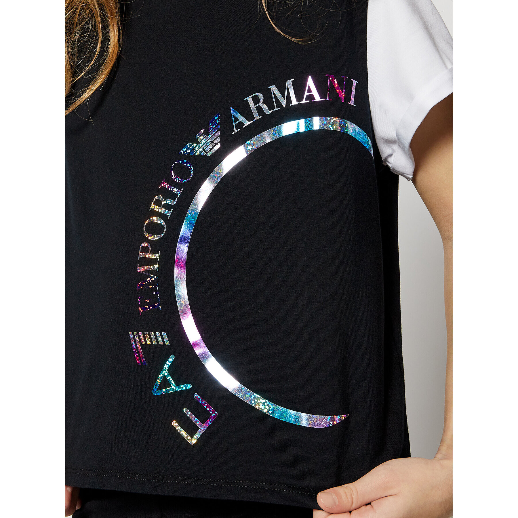 EA7 Emporio Armani T-Shirt 6HFT57 FJ29Z 1200 Černá Regular Fit - Pepit.cz