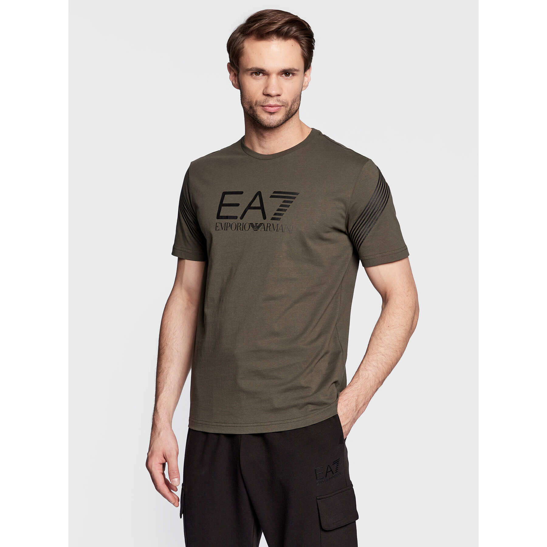 EA7 Emporio Armani T-Shirt 6LPT03 PJ3BZ 1866 Khaki Regular Fit - Pepit.cz