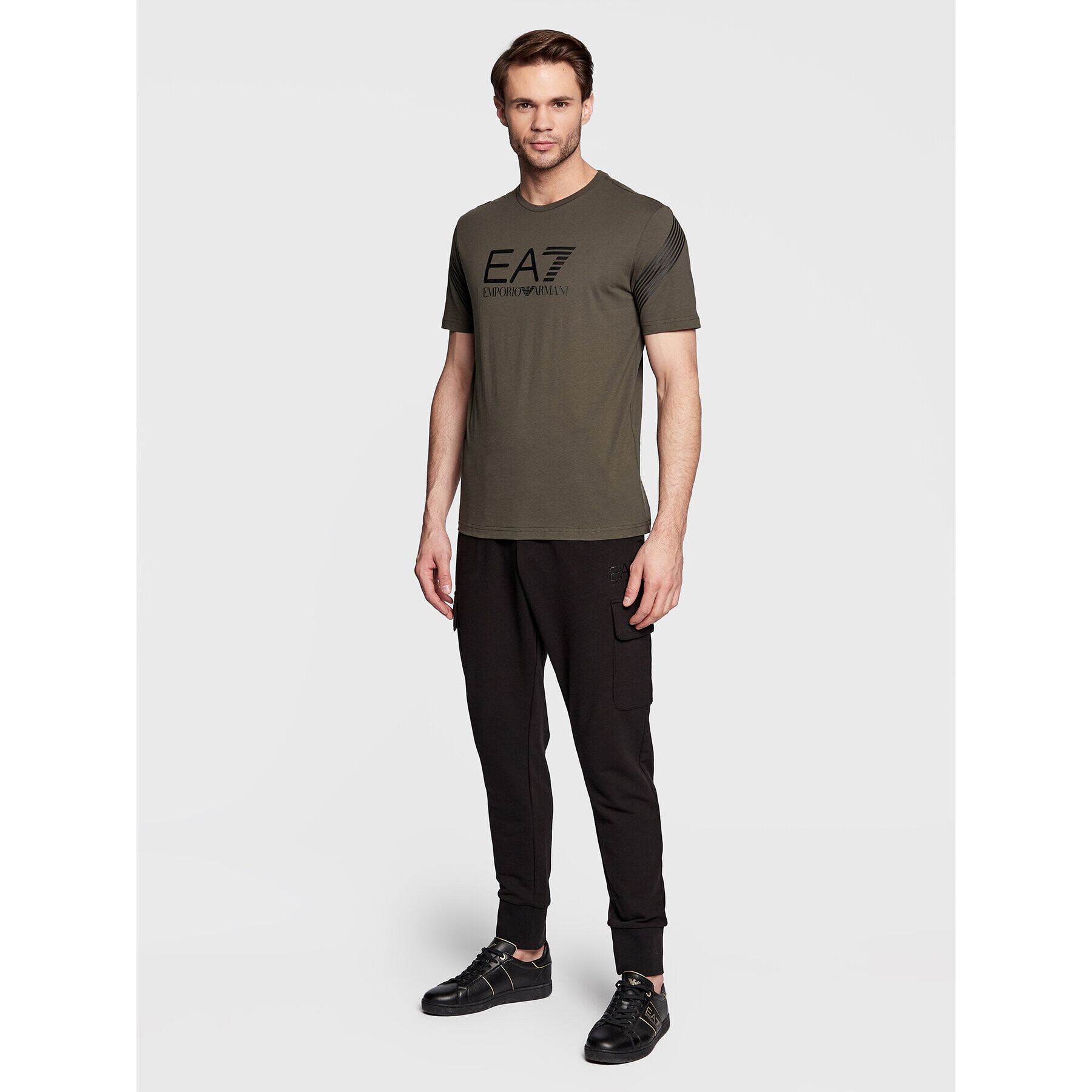 EA7 Emporio Armani T-Shirt 6LPT03 PJ3BZ 1866 Khaki Regular Fit - Pepit.cz