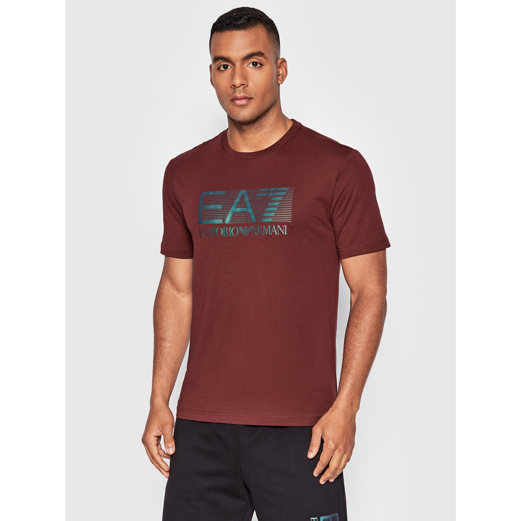 EA7 Emporio Armani T-Shirt 6LPT81 PJM9Z 1495 Bordó Regular Fit - Pepit.cz