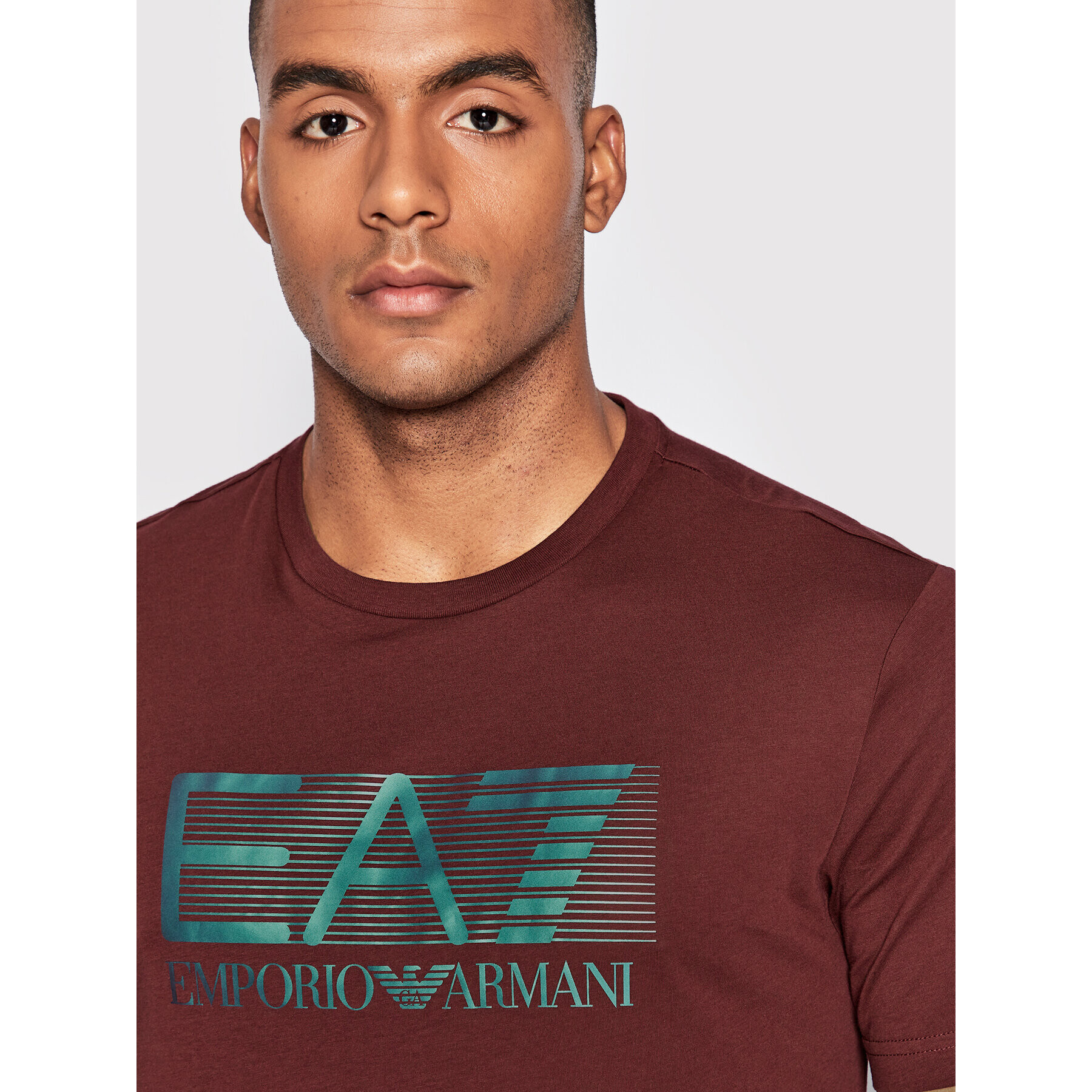 EA7 Emporio Armani T-Shirt 6LPT81 PJM9Z 1495 Bordó Regular Fit - Pepit.cz