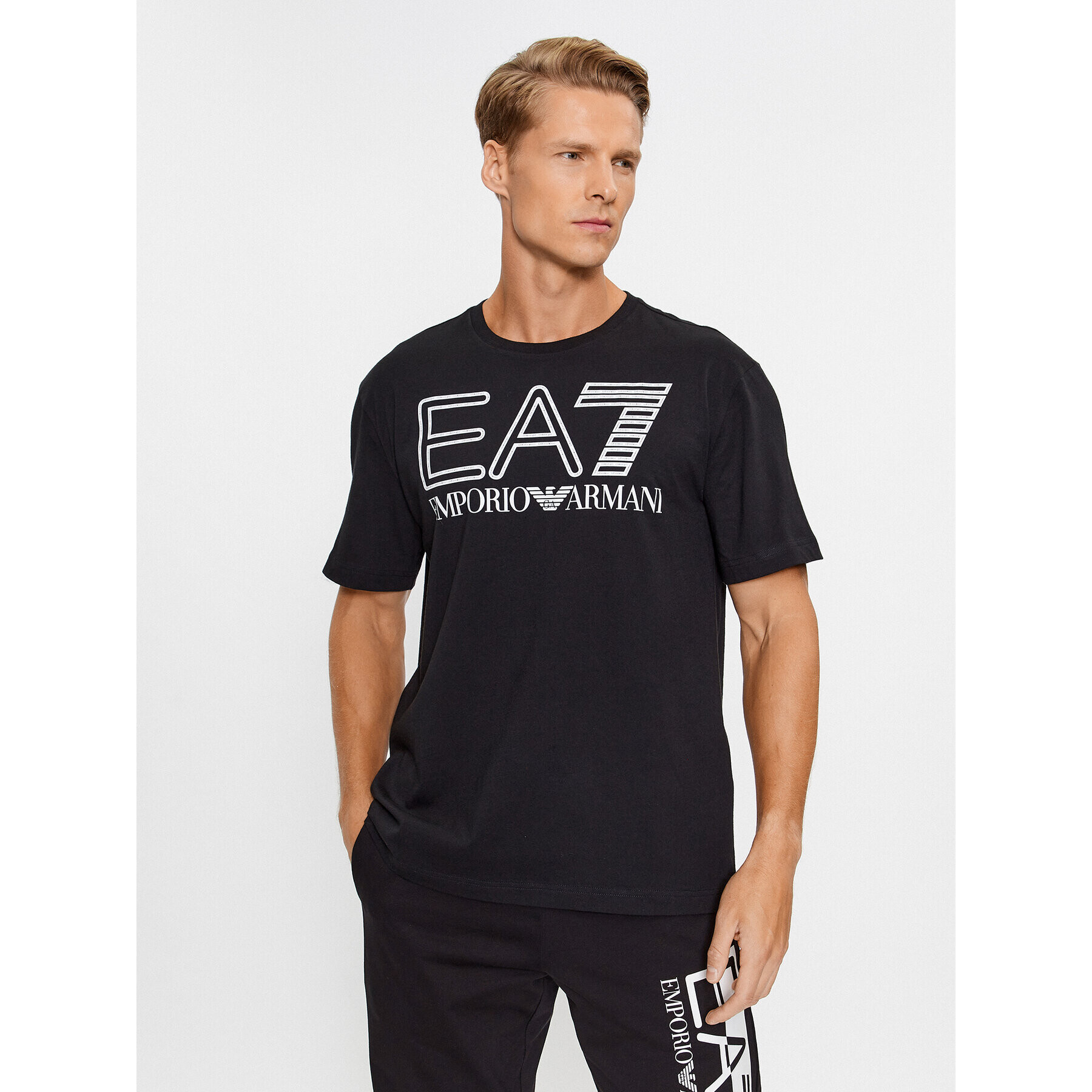 EA7 Emporio Armani T-Shirt 6RPT03 PJFFZ 1200 Černá Regular Fit - Pepit.cz