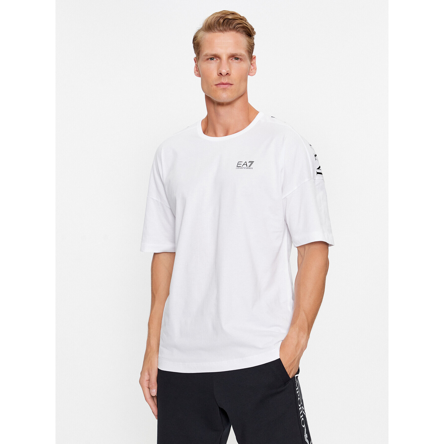 EA7 Emporio Armani T-Shirt 6RPT10 PJ7CZ 1100 Bílá Regular Fit - Pepit.cz