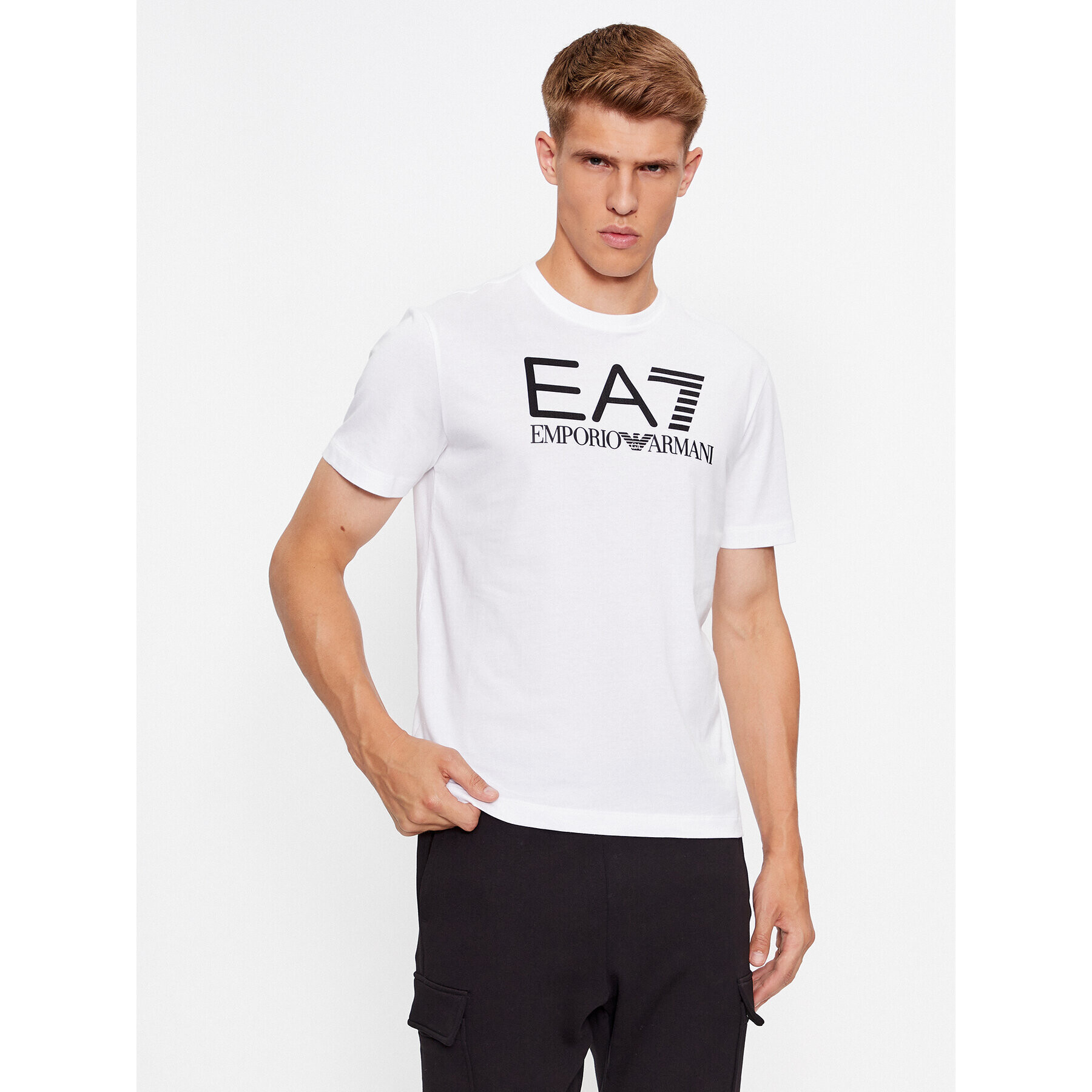 EA7 Emporio Armani T-Shirt 6RPT11 PJNVZ 1100 Bílá Regular Fit - Pepit.cz