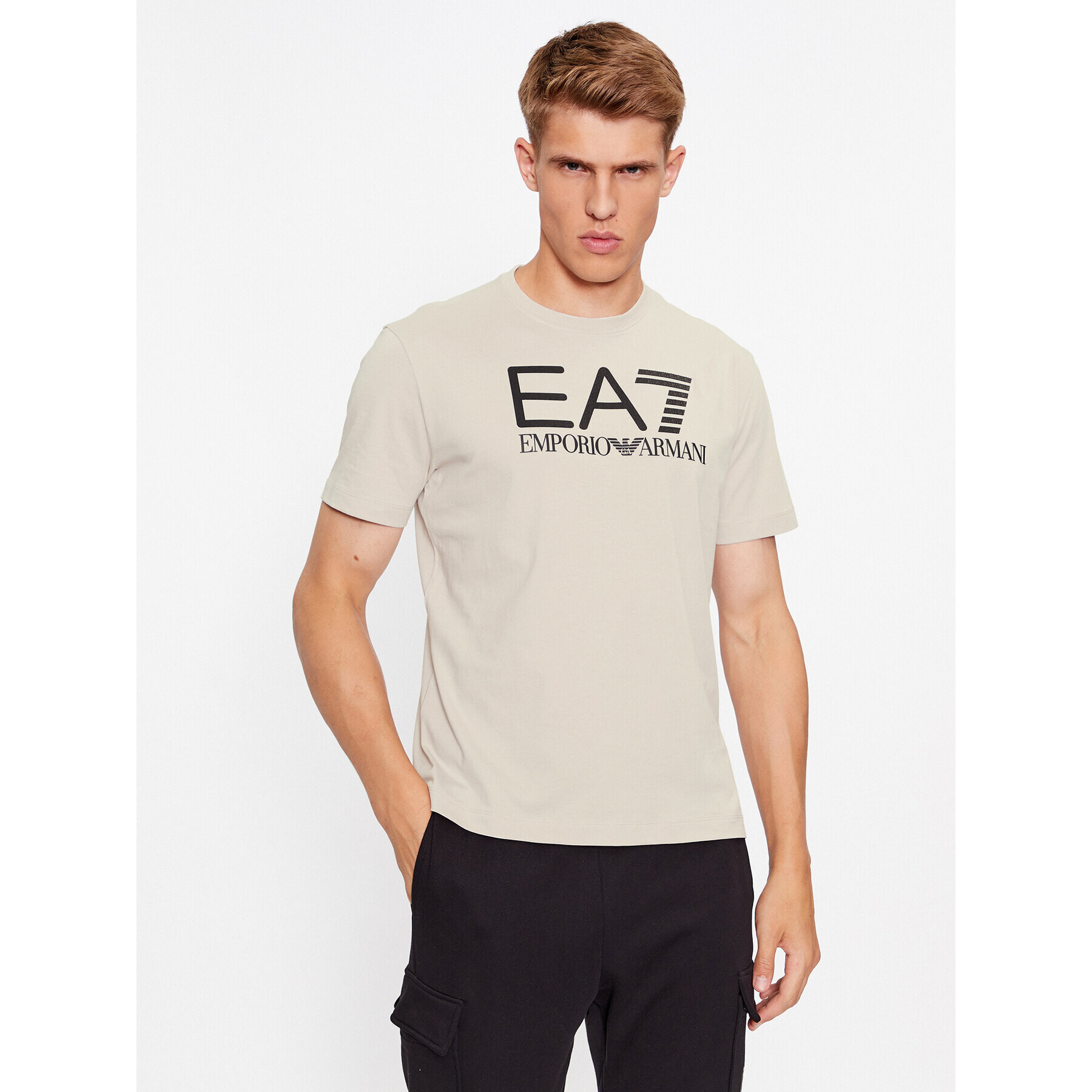 EA7 Emporio Armani T-Shirt 6RPT11 PJNVZ 1716 Stříbrná Regular Fit - Pepit.cz