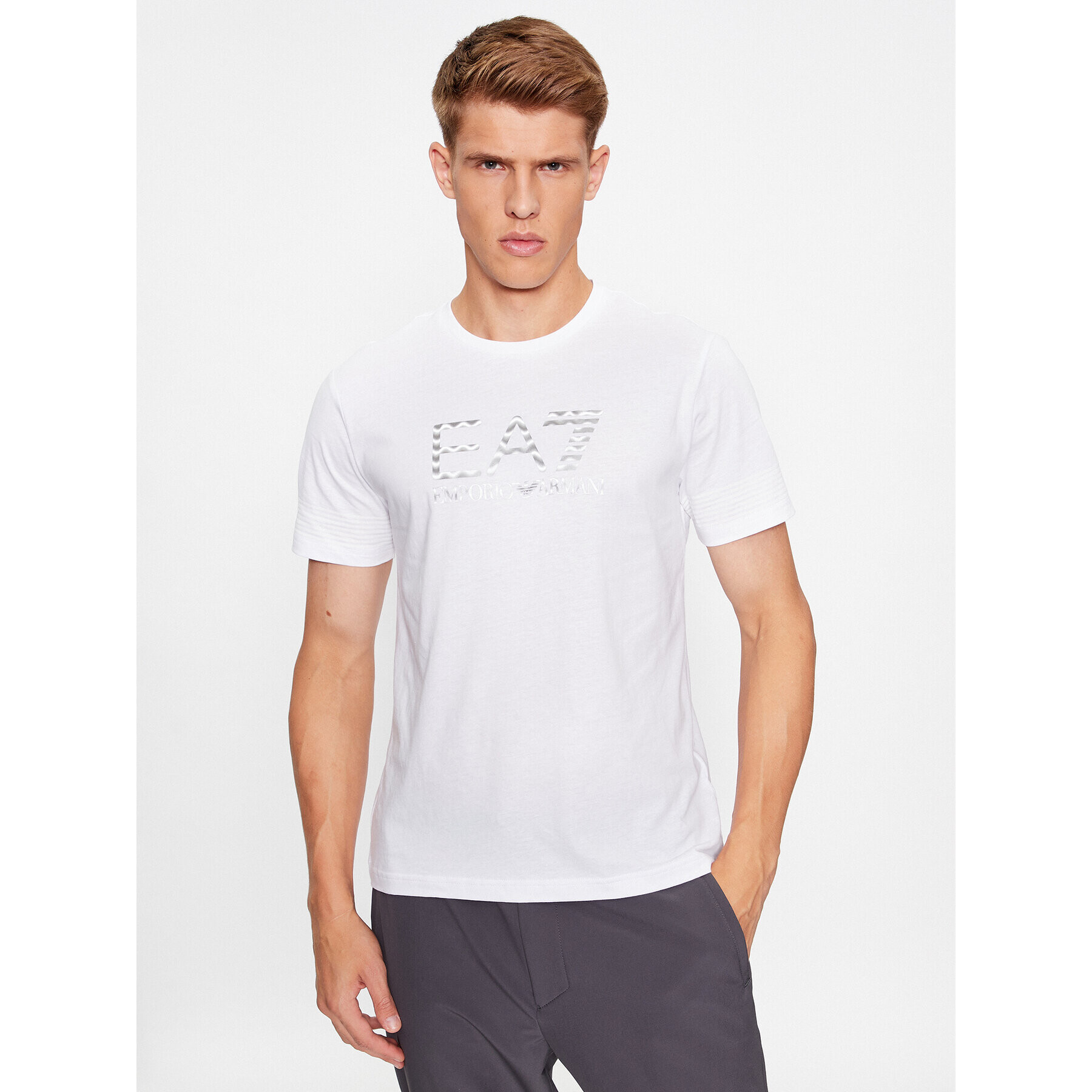 EA7 Emporio Armani T-Shirt 6RPT37 PJ3BZ 1100 Bílá Regular Fit - Pepit.cz