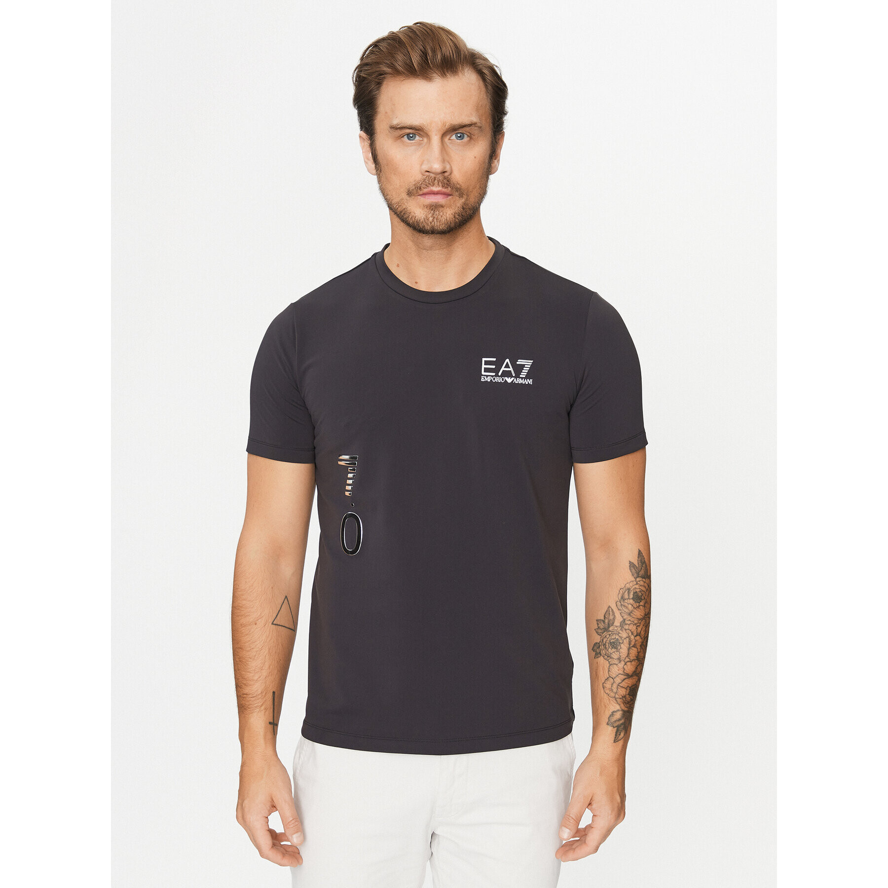 EA7 Emporio Armani T-Shirt 6RPT42 PJJFZ 1200 Černá Regular Fit - Pepit.cz