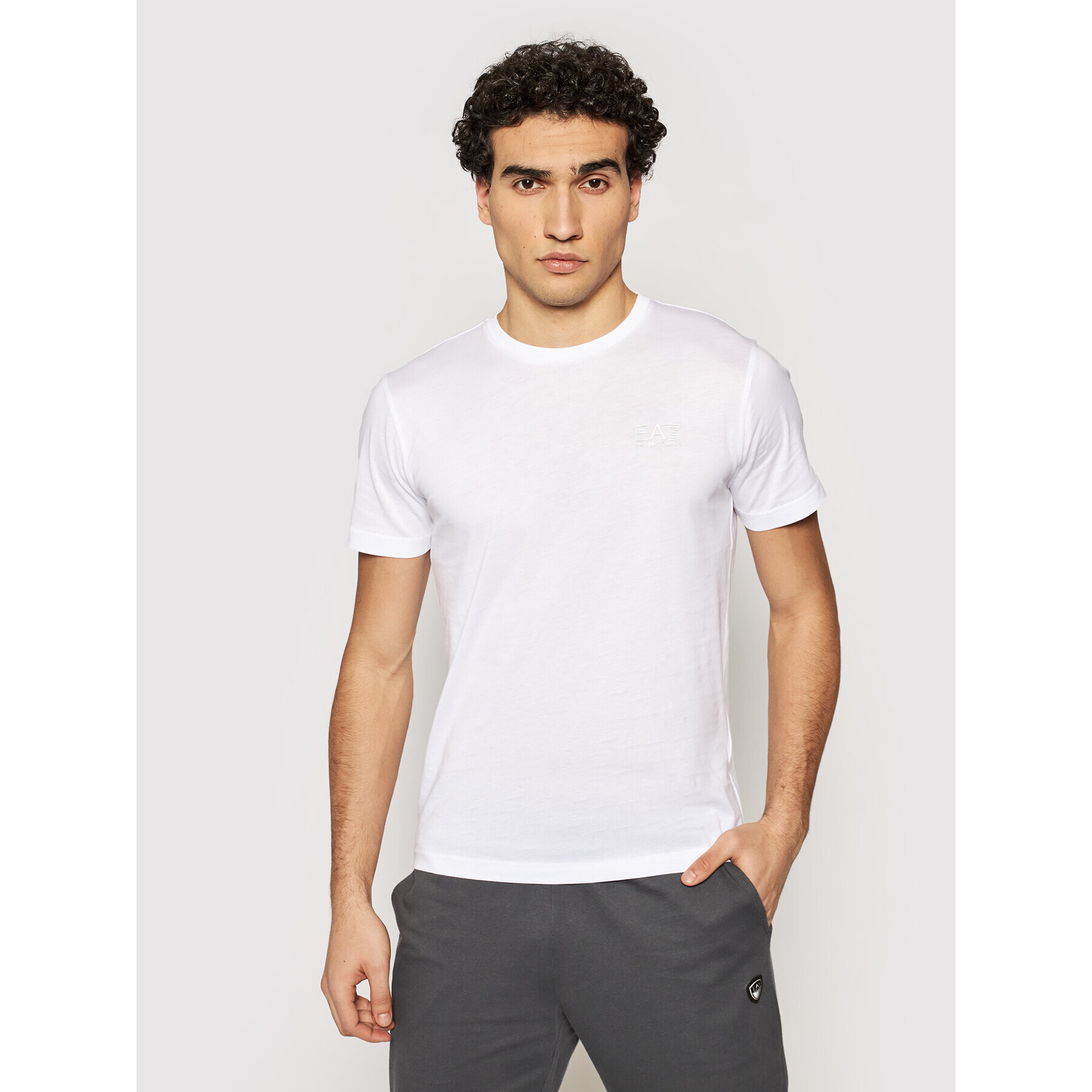 EA7 Emporio Armani T-Shirt 8NPT51 PJM9Z 0100 Bílá Regular Fit - Pepit.cz